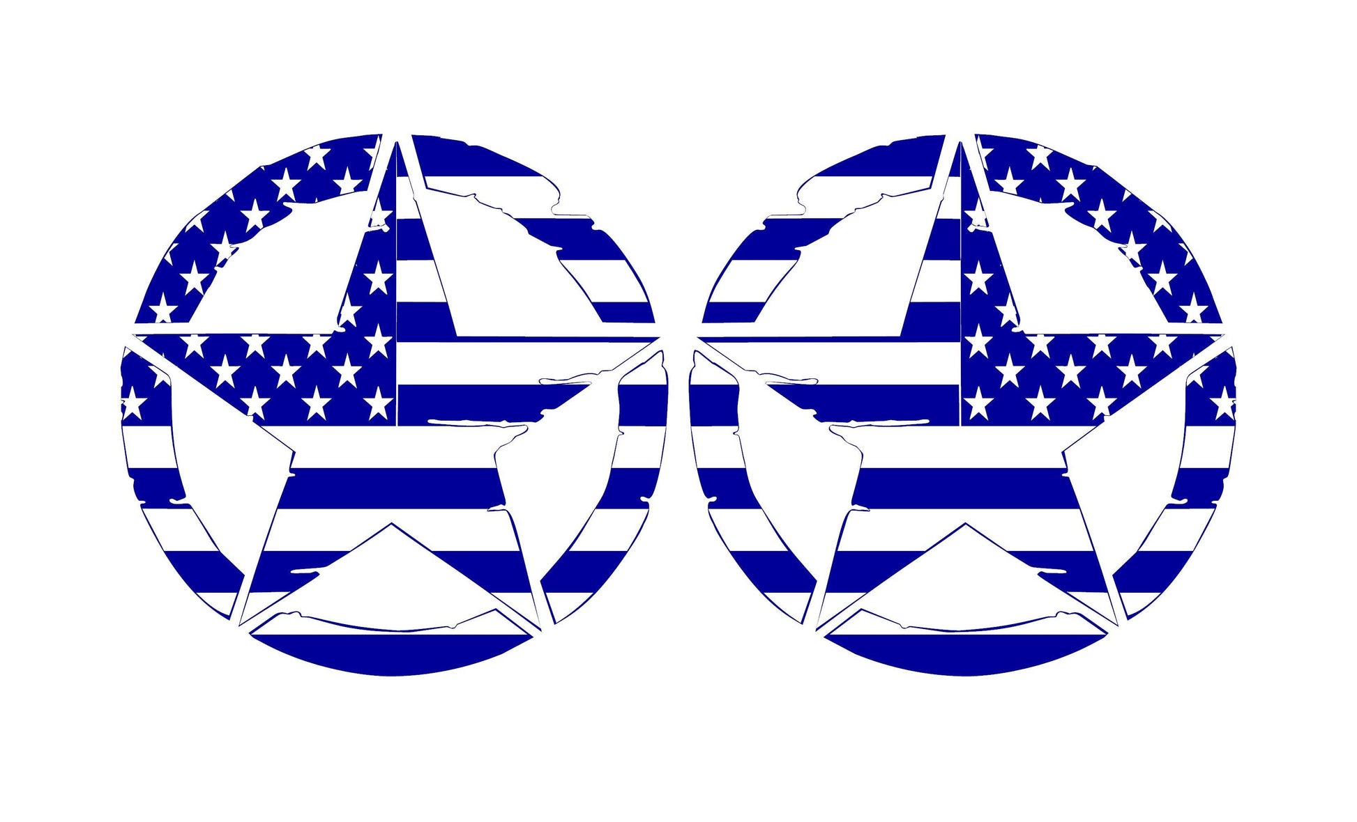 Copy of SET OF AMERICAN FLAG MILITARY STAR VINYL DECALS FOR CARS, JEEPS, TRUCKS, VANS, WINDOWS...