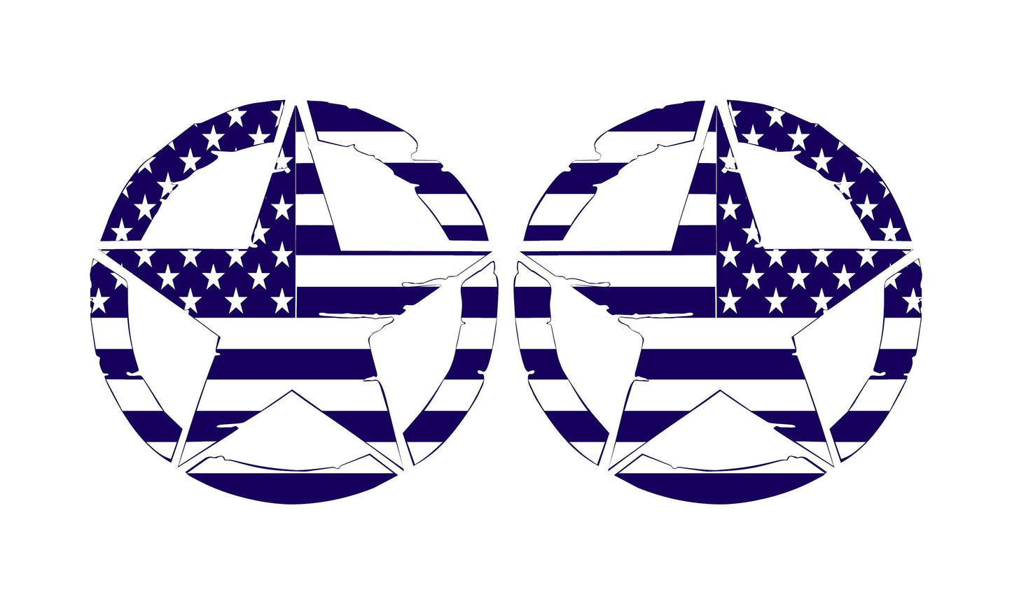 Copy of SET OF AMERICAN FLAG MILITARY STAR VINYL DECALS FOR CARS, JEEPS, TRUCKS, VANS, WINDOWS...