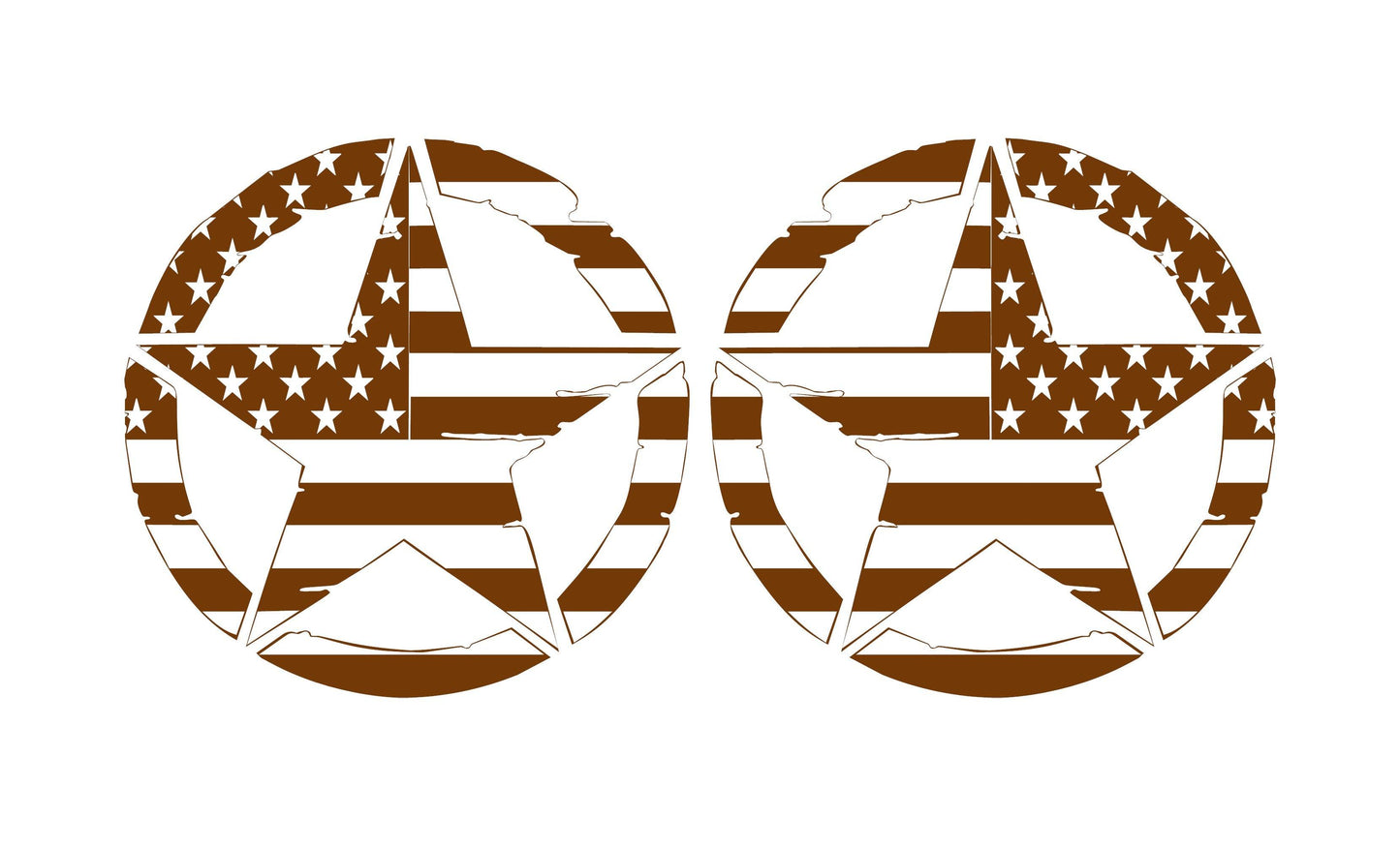 Copy of SET OF AMERICAN FLAG MILITARY STAR VINYL DECALS FOR CARS, JEEPS, TRUCKS, VANS, WINDOWS...