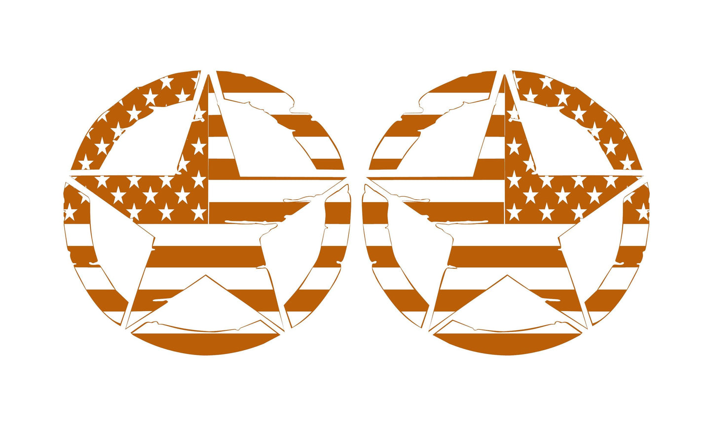 Copy of SET OF AMERICAN FLAG MILITARY STAR VINYL DECALS FOR CARS, JEEPS, TRUCKS, VANS, WINDOWS...