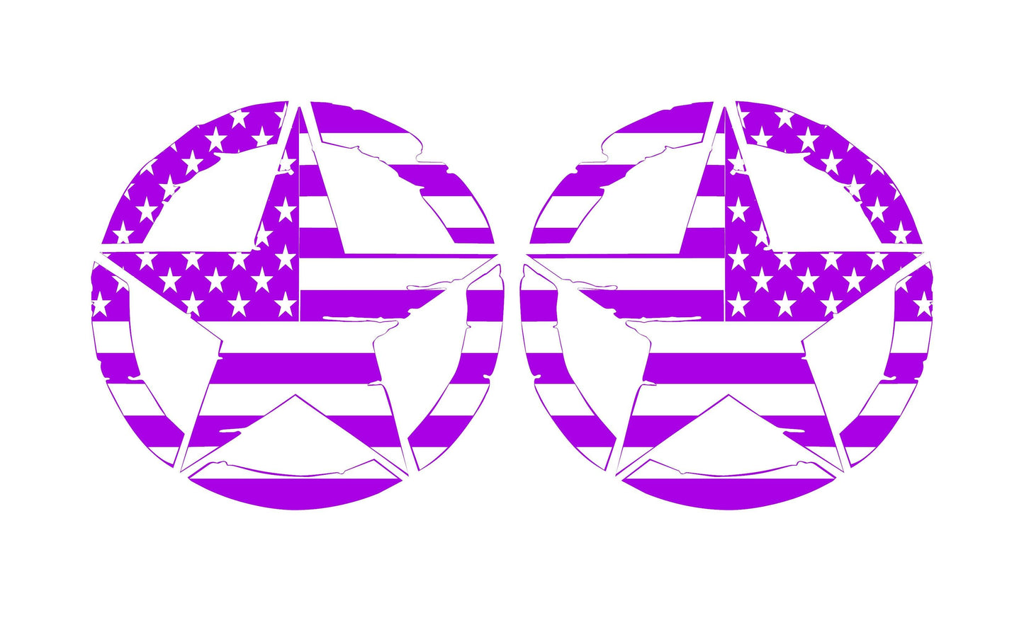 Copy of SET OF AMERICAN FLAG MILITARY STAR VINYL DECALS FOR CARS, JEEPS, TRUCKS, VANS, WINDOWS...