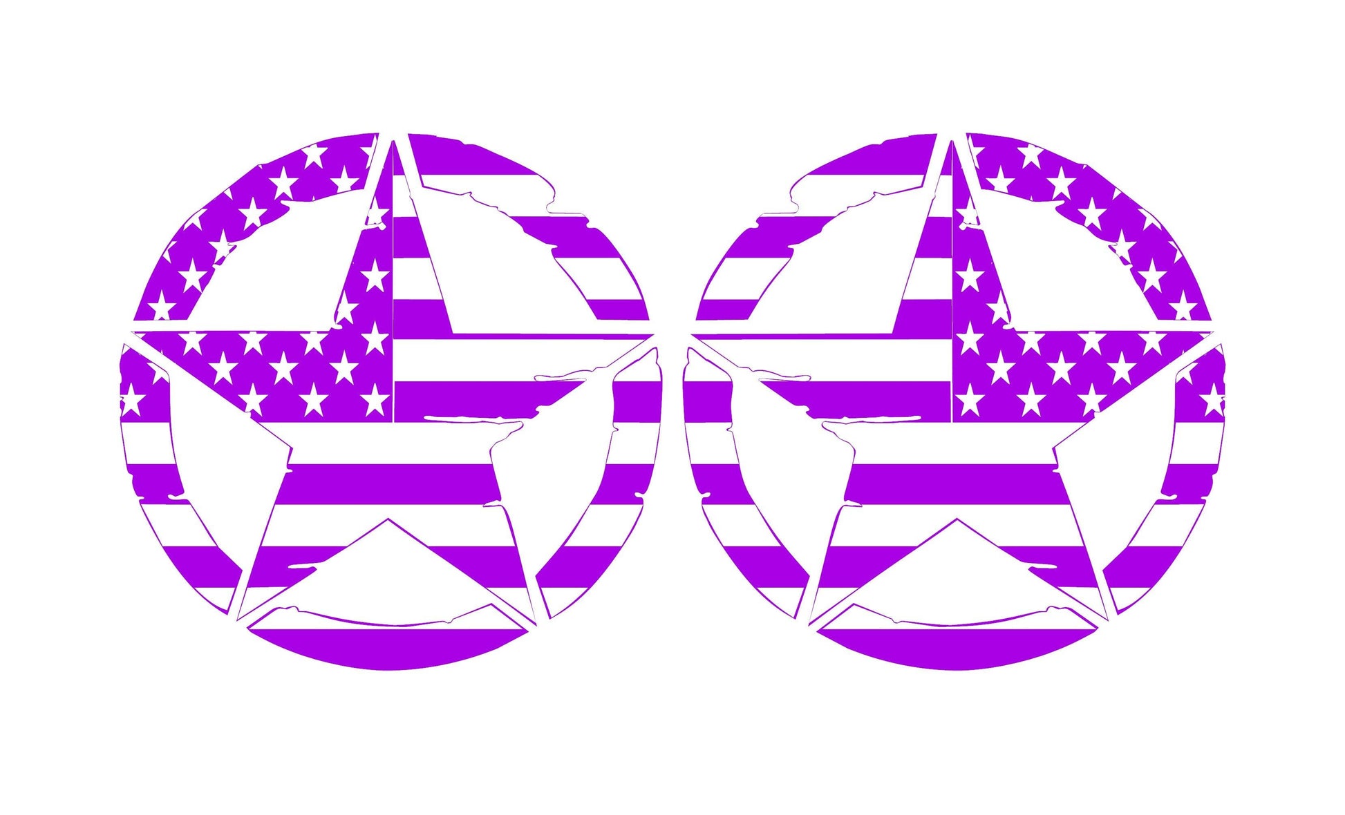 Copy of SET OF AMERICAN FLAG MILITARY STAR VINYL DECALS FOR CARS, JEEPS, TRUCKS, VANS, WINDOWS...