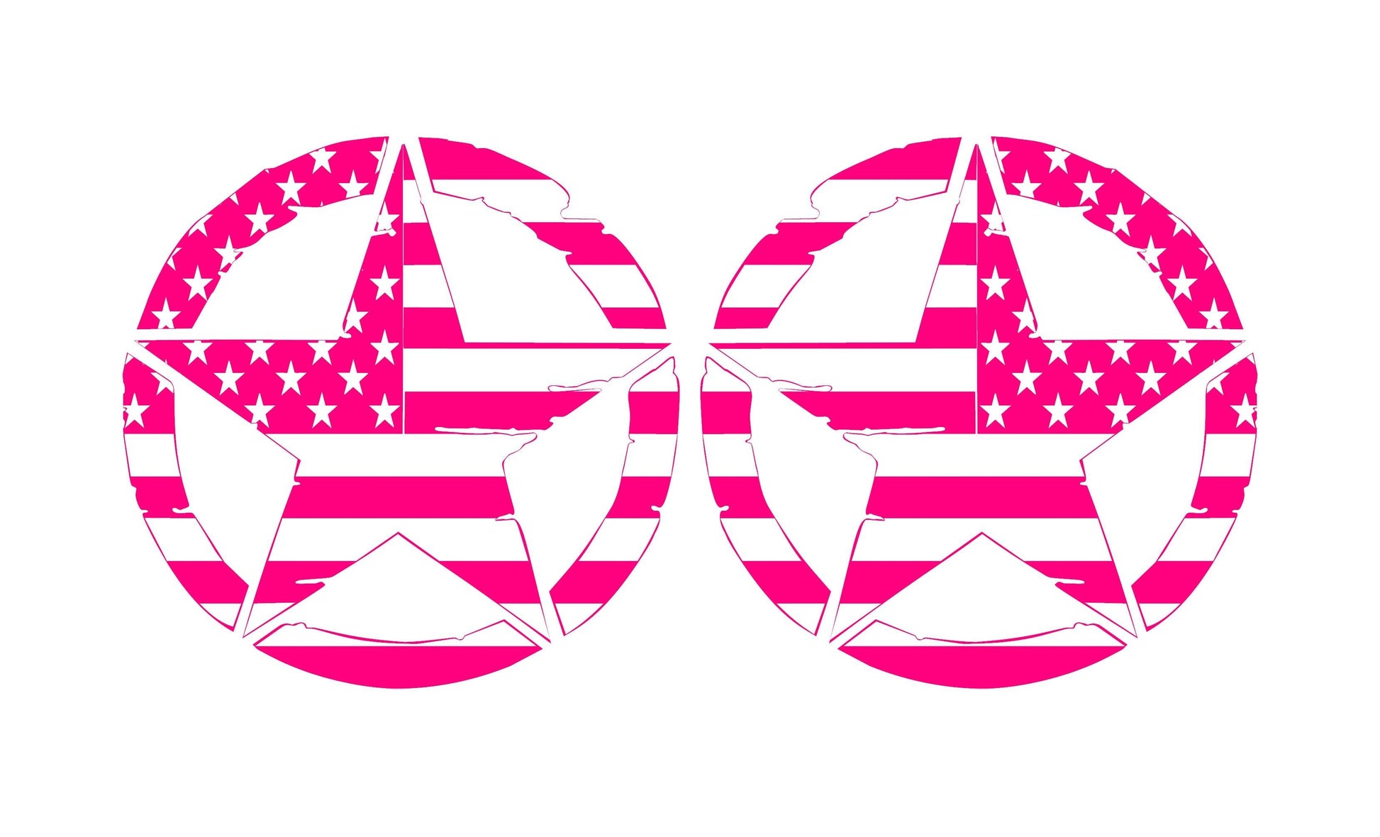 Copy of SET OF AMERICAN FLAG MILITARY STAR VINYL DECALS FOR CARS, JEEPS, TRUCKS, VANS, WINDOWS...