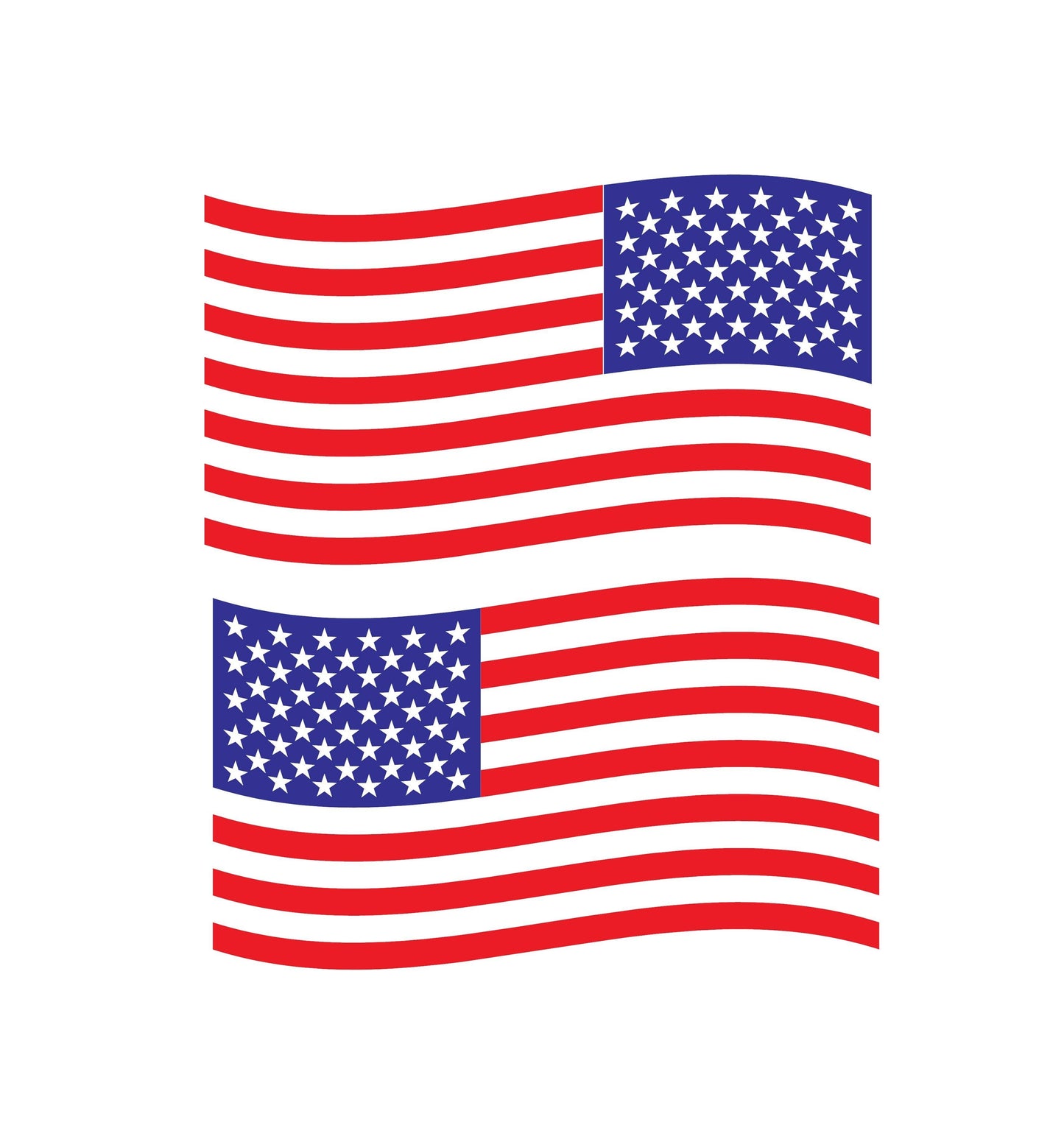 Set of American Flag Vinyl Decal