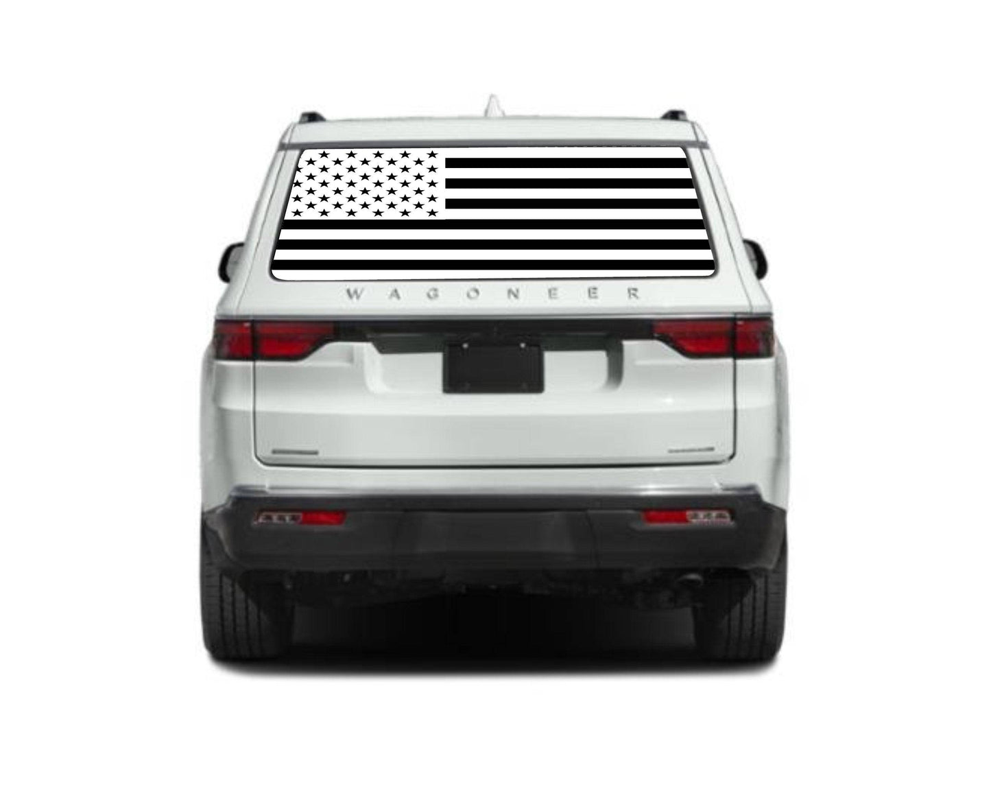 American Flag Vinyl Decal for Jeep Wagoneer's Rear Window