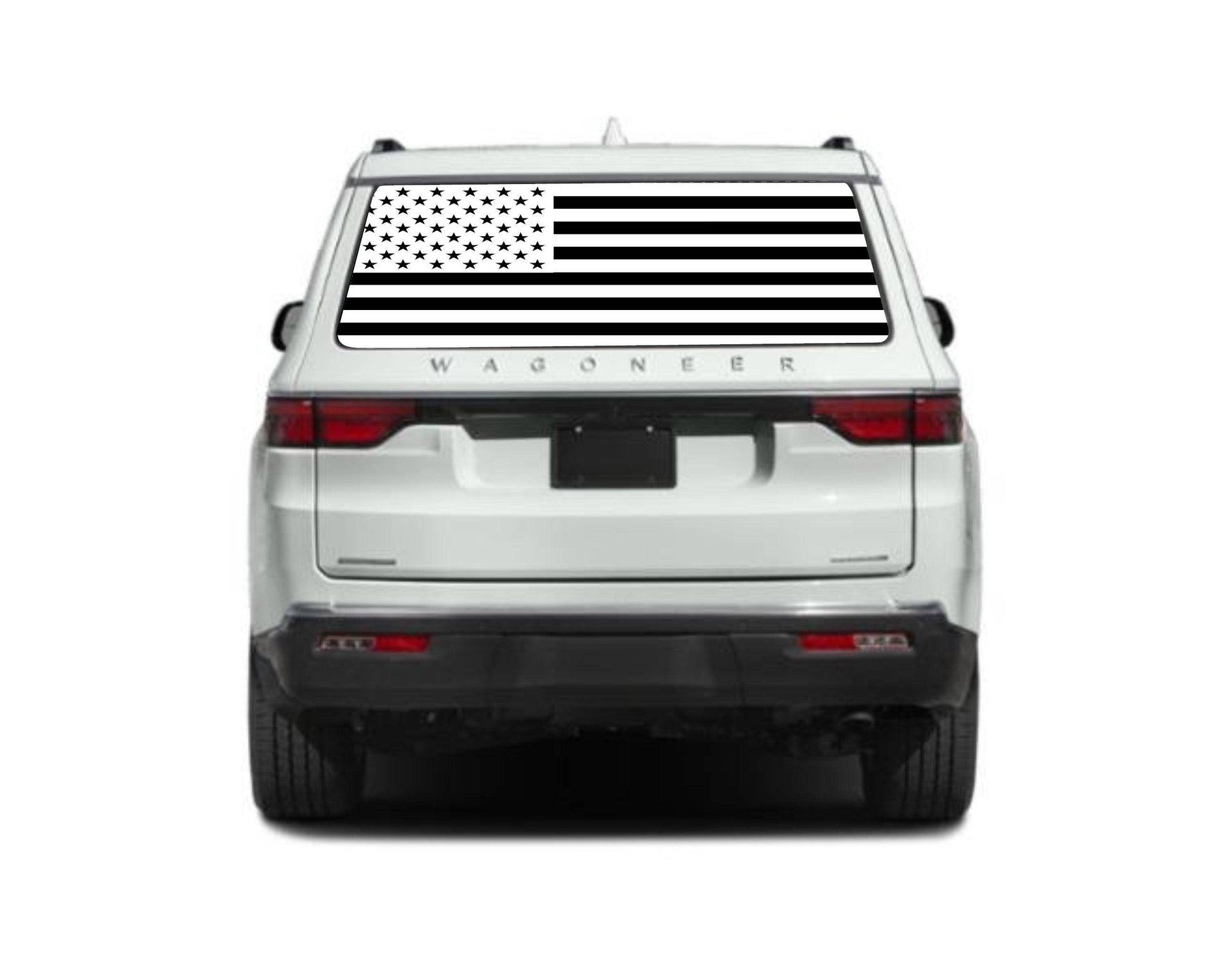 American Flag Vinyl Decal for Jeep Wagoneer's Rear Window