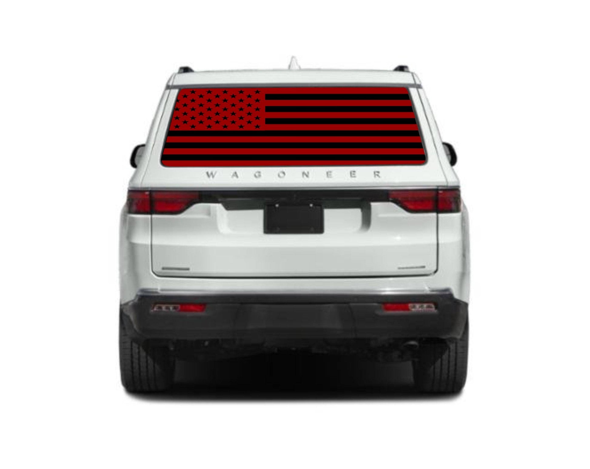 American Flag Vinyl Decal for Jeep Wagoneer's Rear Window