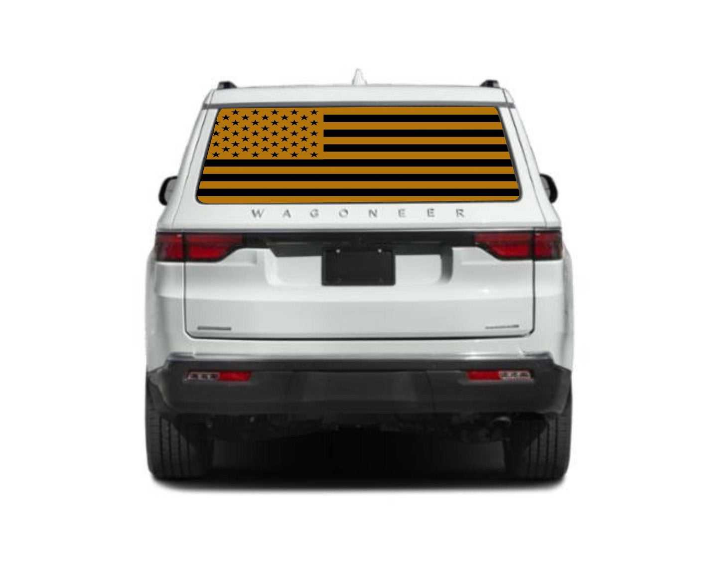 American Flag Vinyl Decal for Jeep Wagoneer's Rear Window