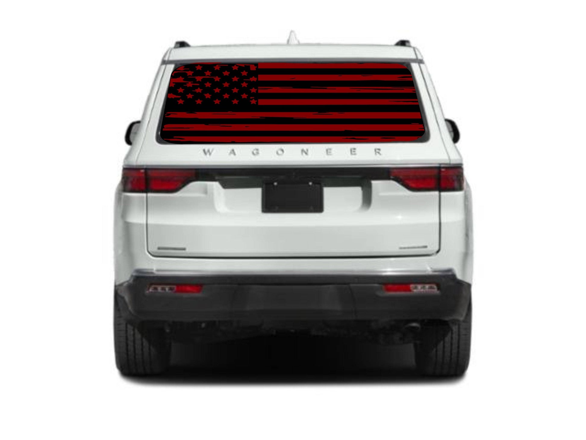 American Flag Vinyl Decal for Jeep Wagoneer's Rear Window