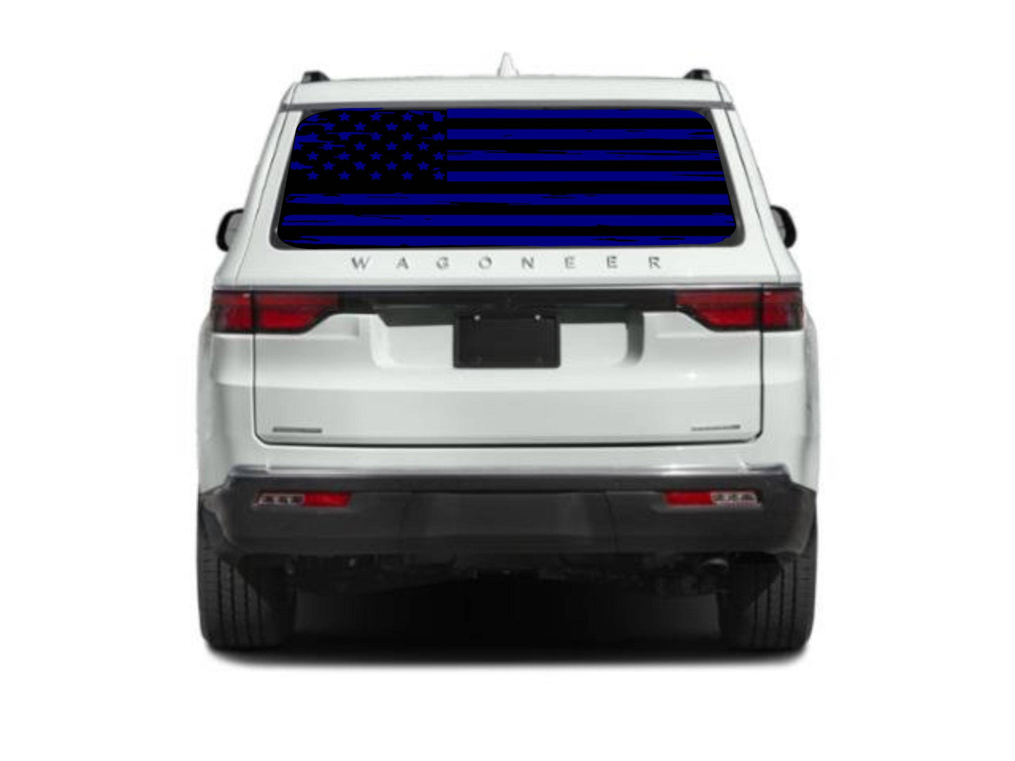 American Flag Vinyl Decal for Jeep Wagoneer's Rear Window