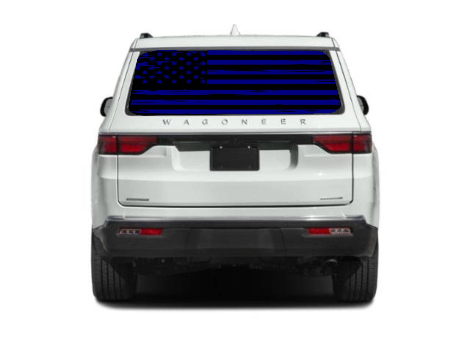 American Flag Vinyl Decal for Jeep Wagoneer's Rear Window