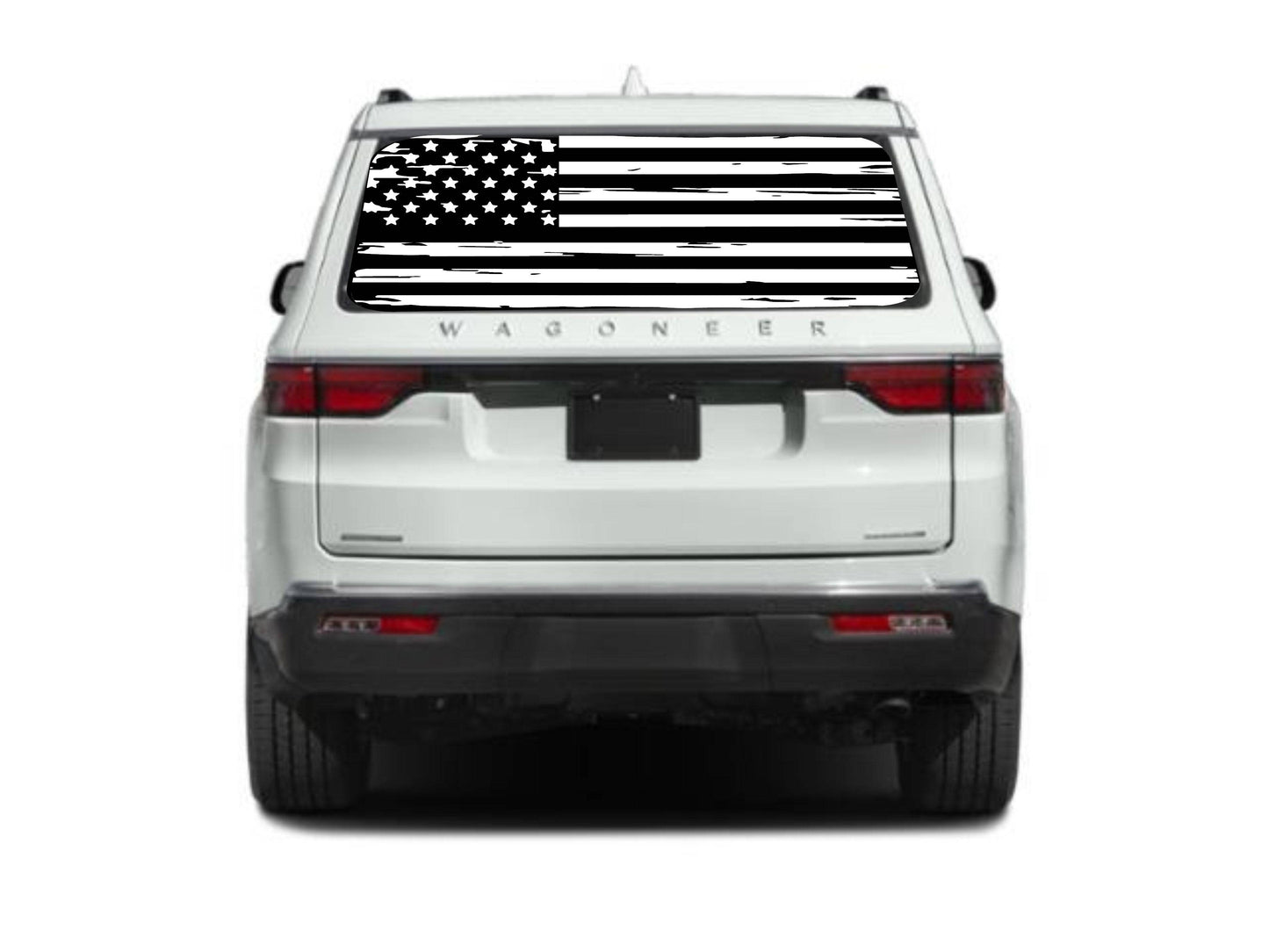 American Flag Vinyl Decal for Jeep Wagoneer's Rear Window
