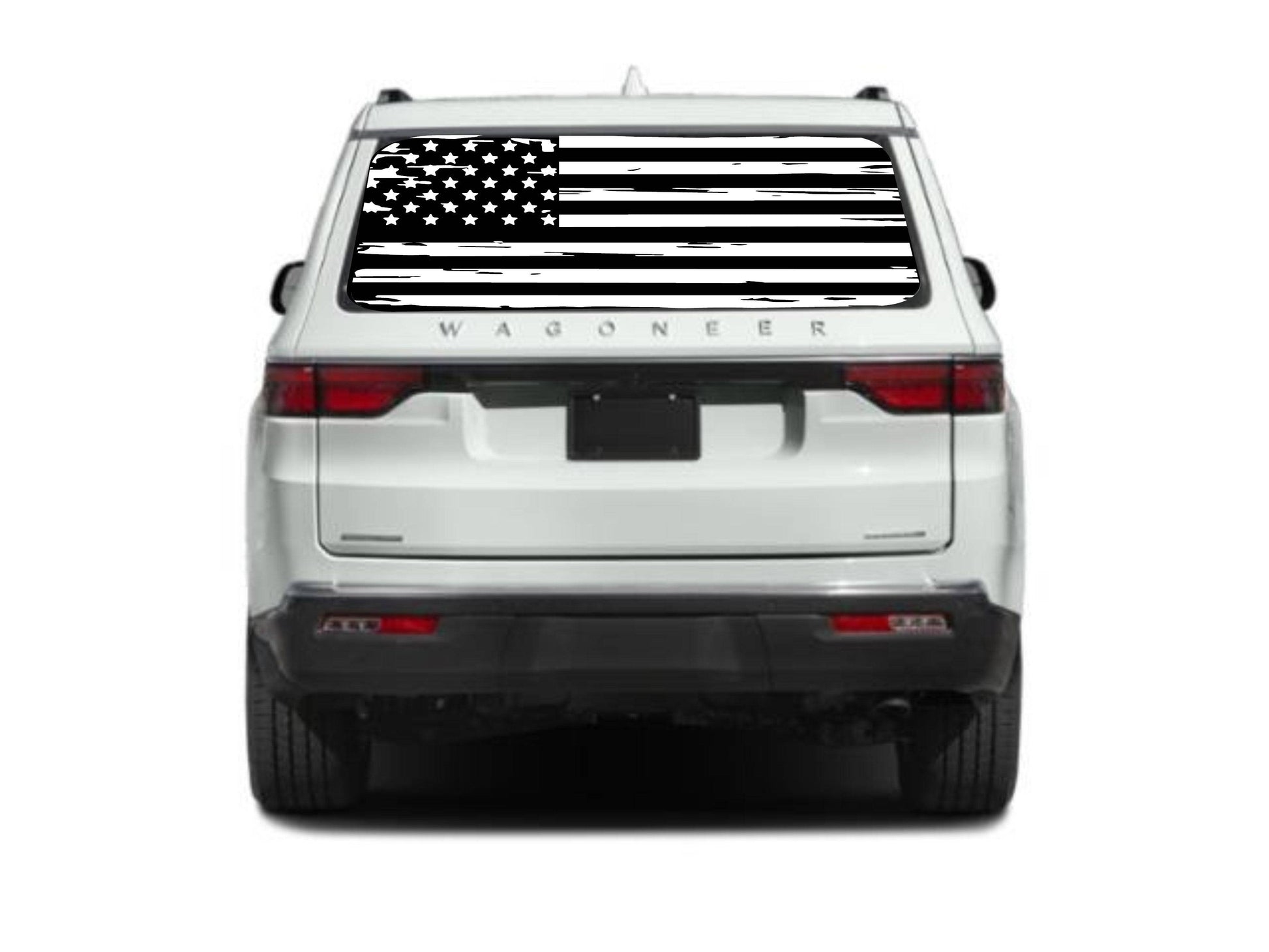 American Flag Vinyl Decal for Jeep Wagoneer's Rear Window