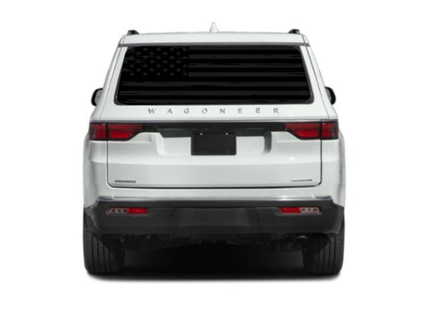 American Flag Vinyl Decal for Jeep Wagoneer's Rear Window