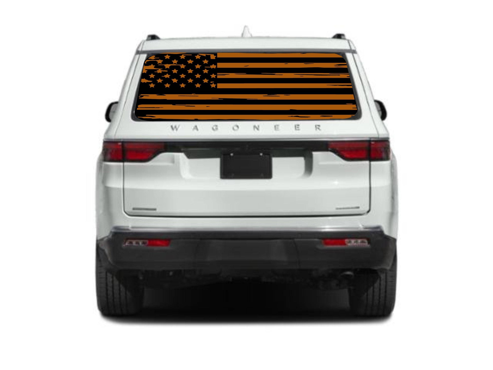 American Flag Vinyl Decal for Jeep Wagoneer's Rear Window