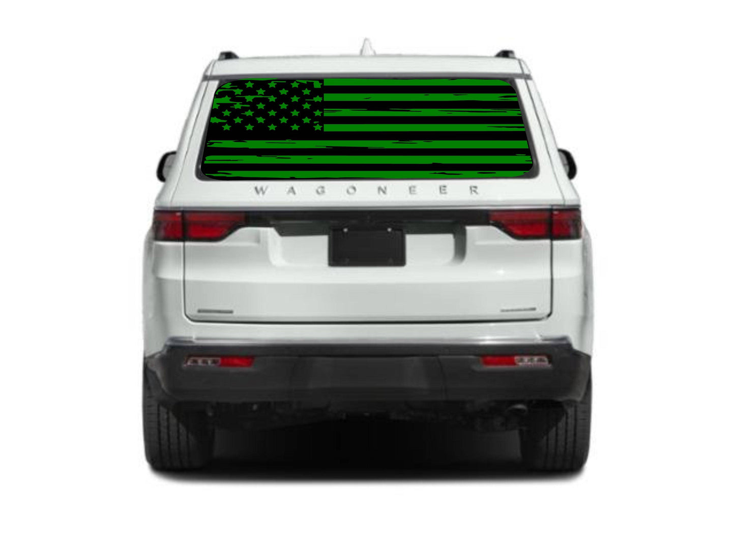 American Flag Vinyl Decal for Jeep Wagoneer's Rear Window