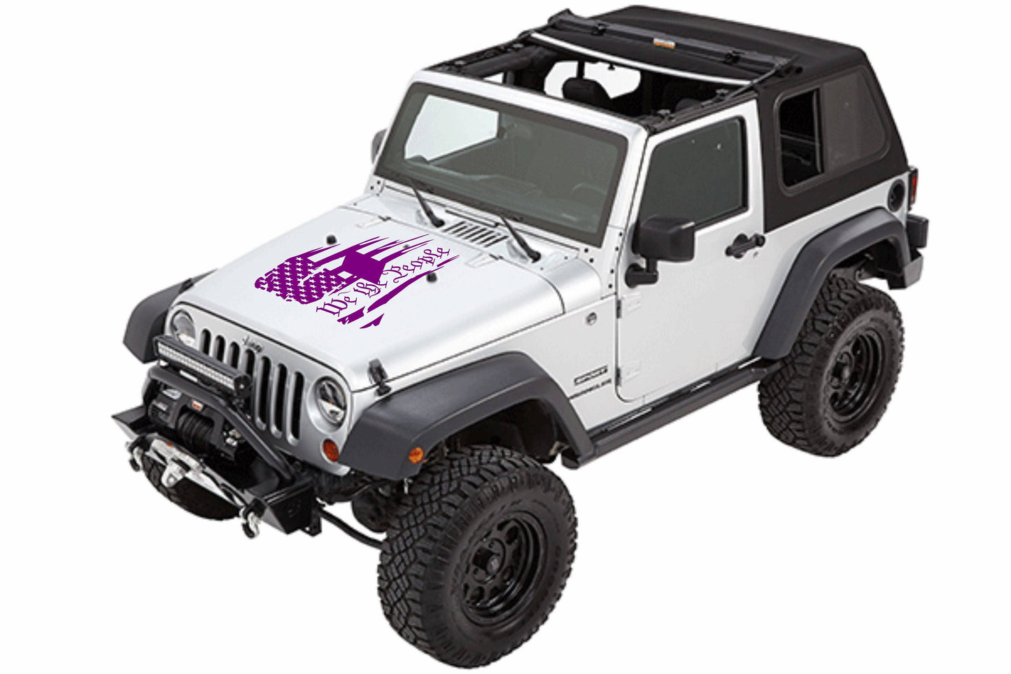 WE THE PEOPLE AMERICAN FLAG HOOD DECAL CAR STICKERS FOR CARS, JEEP WRANGLER, TRUCK, JEEP GLADIATOR