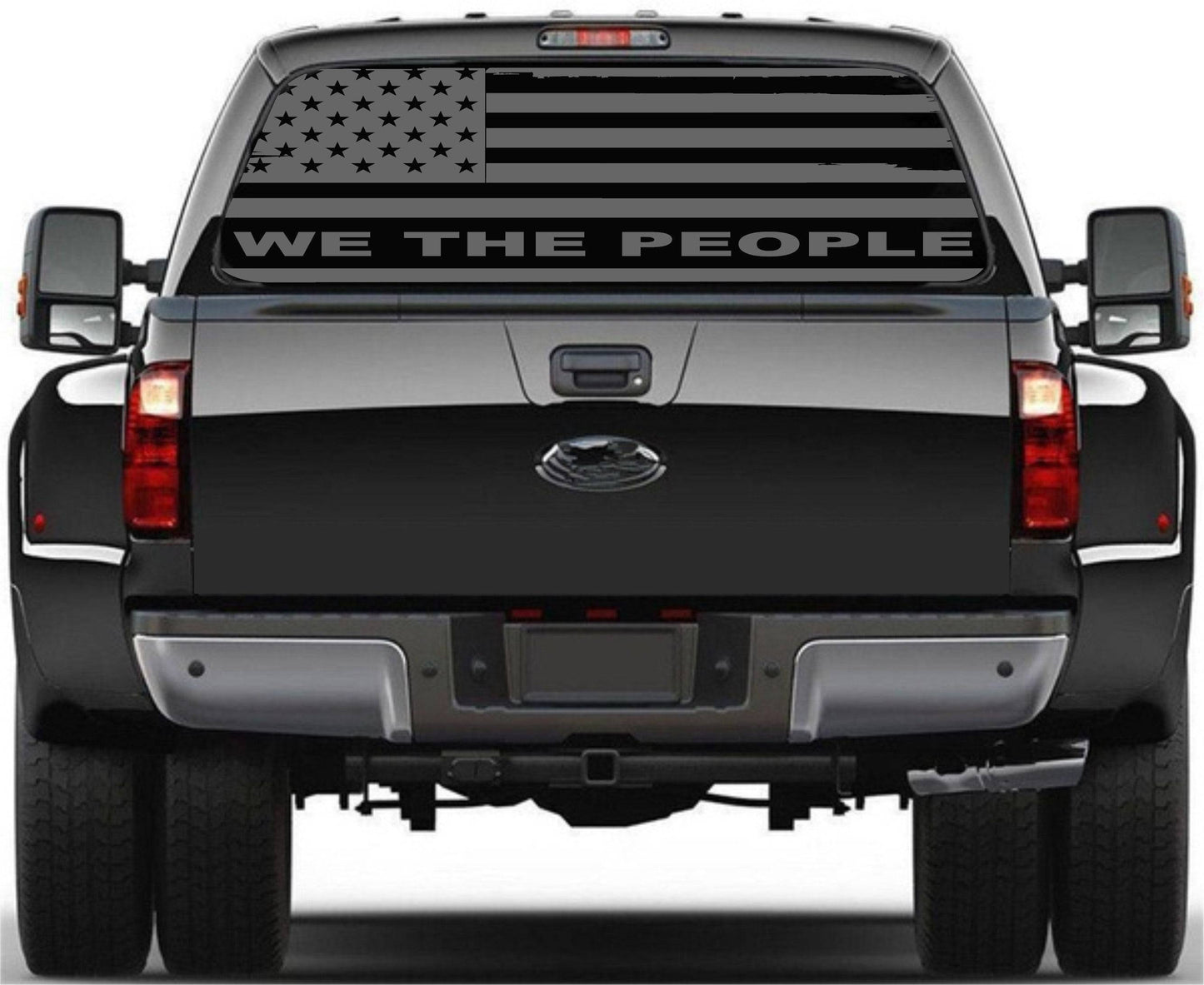 We The People Decal American Flag vinyl Decal Fits Any Trucks Ram, Dodge, Chevrolet, Tacoma, F150, F250 F350 Decals REar window