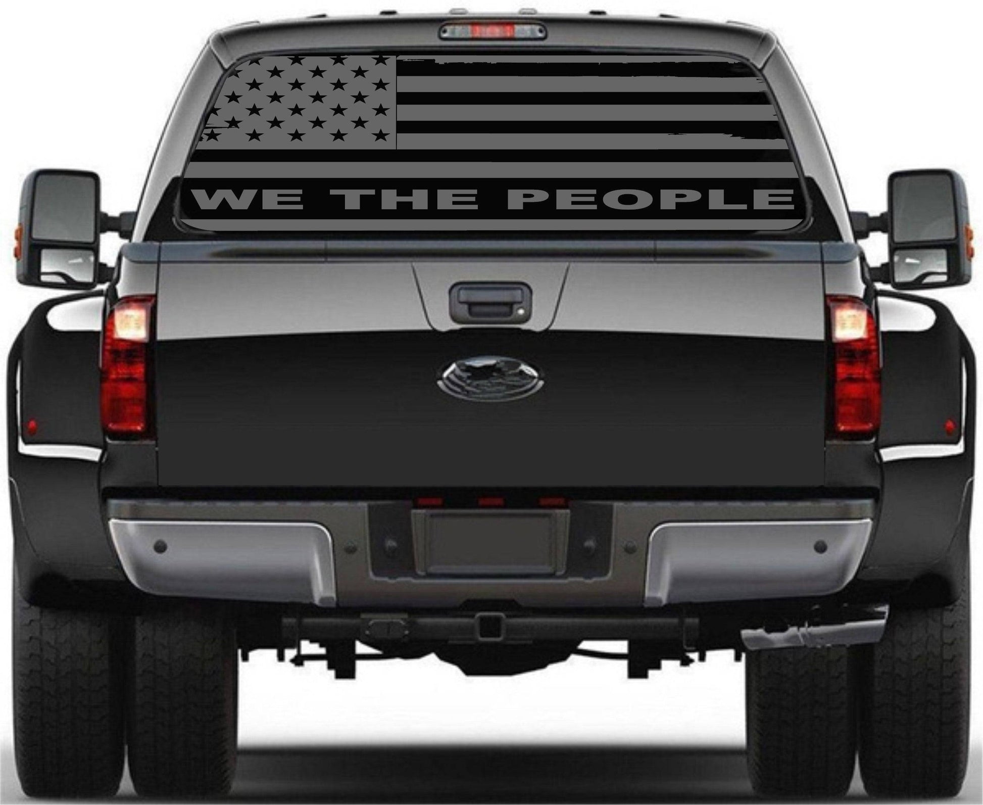 We The People Decal American Flag vinyl Decal Fits Any Trucks Ram, Dodge, Chevrolet, Tacoma, F150, F250 F350 Decals REar window