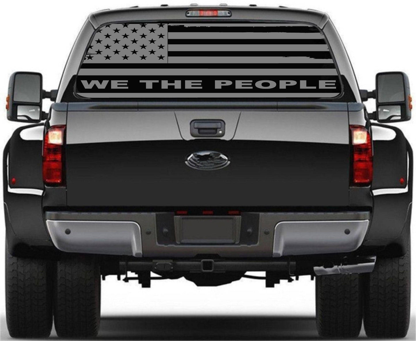 We The People Decal American Flag vinyl Decal Fits Any Trucks Ram, Dodge, Chevrolet, Tacoma, F150, F250 F350 Decals REar window