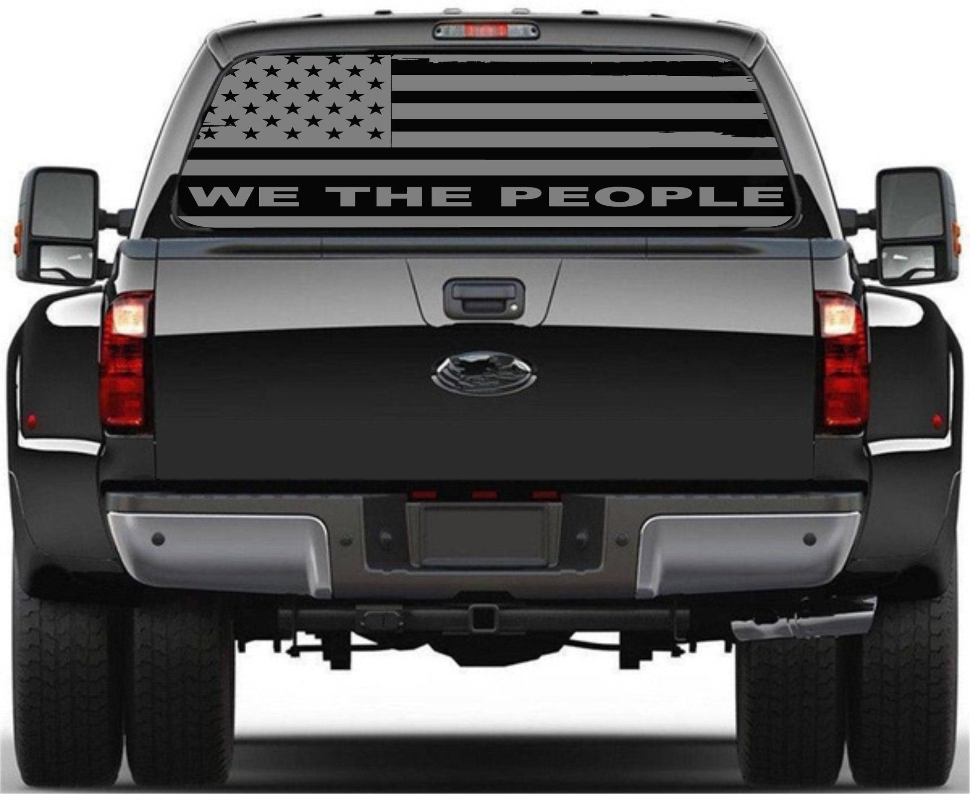 We The People Decal American Flag vinyl Decal Fits Any Trucks Ram, Dodge, Chevrolet, Tacoma, F150, F250 F350 Decals REar window