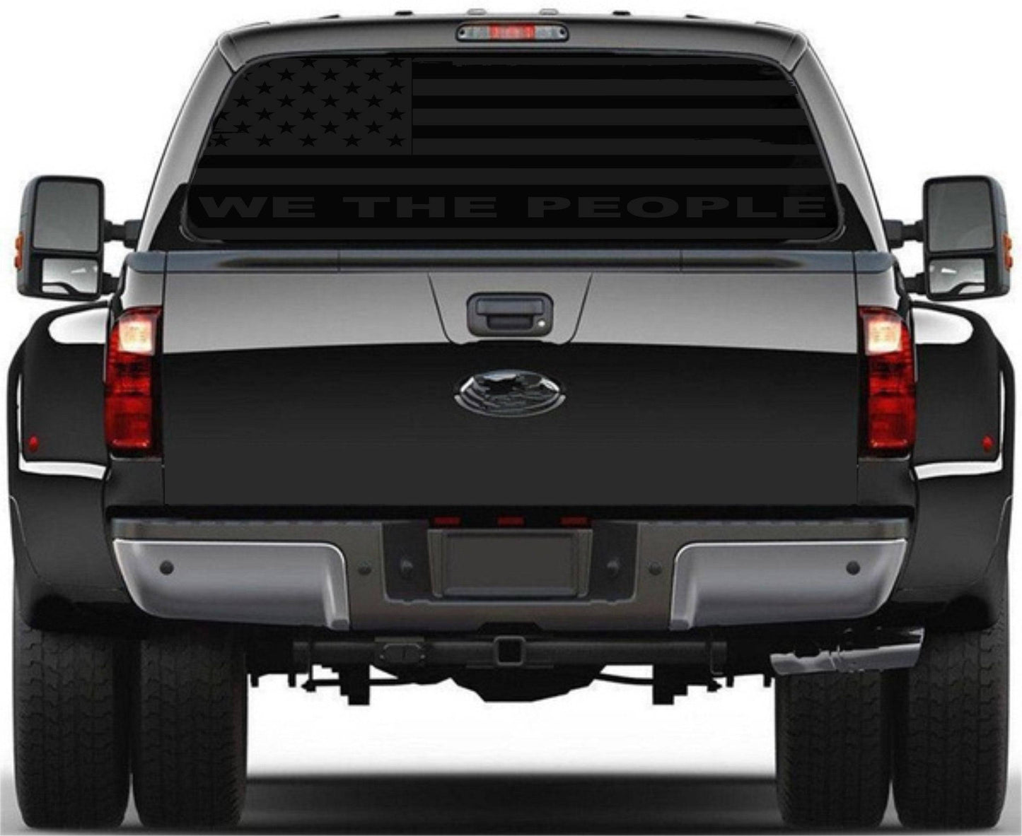 We The People Decal American Flag vinyl Decal Fits Any Trucks Ram, Dodge, Chevrolet, Tacoma, F150, F250 F350 Decals REar window