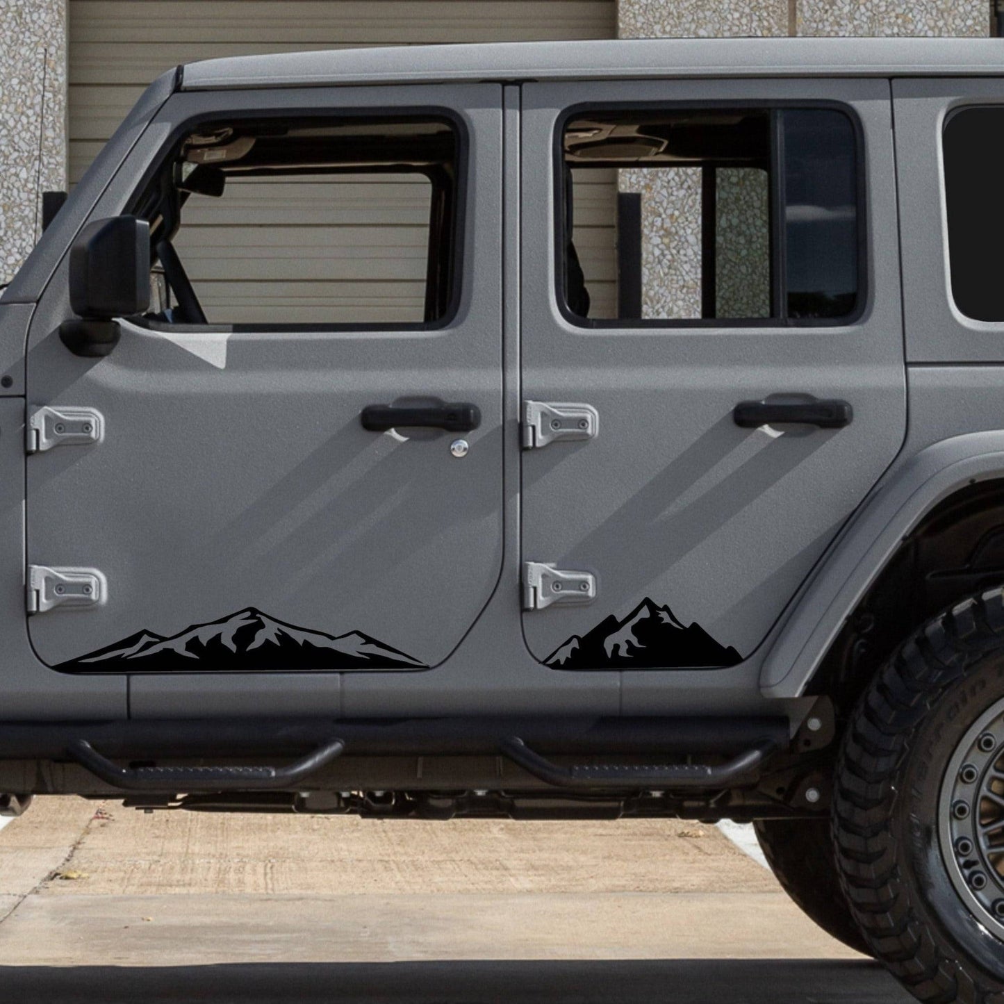 Set of Mountain Silhouette Decal for Jeep Wrangler JK, JL or Gladiator Truck