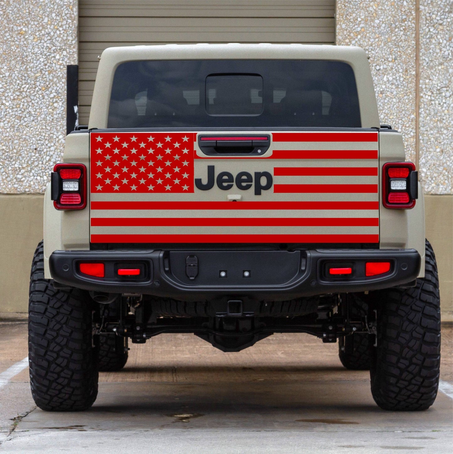 Distressed American Flag Vinyl Decal for Jeep Gladiator Tailgate