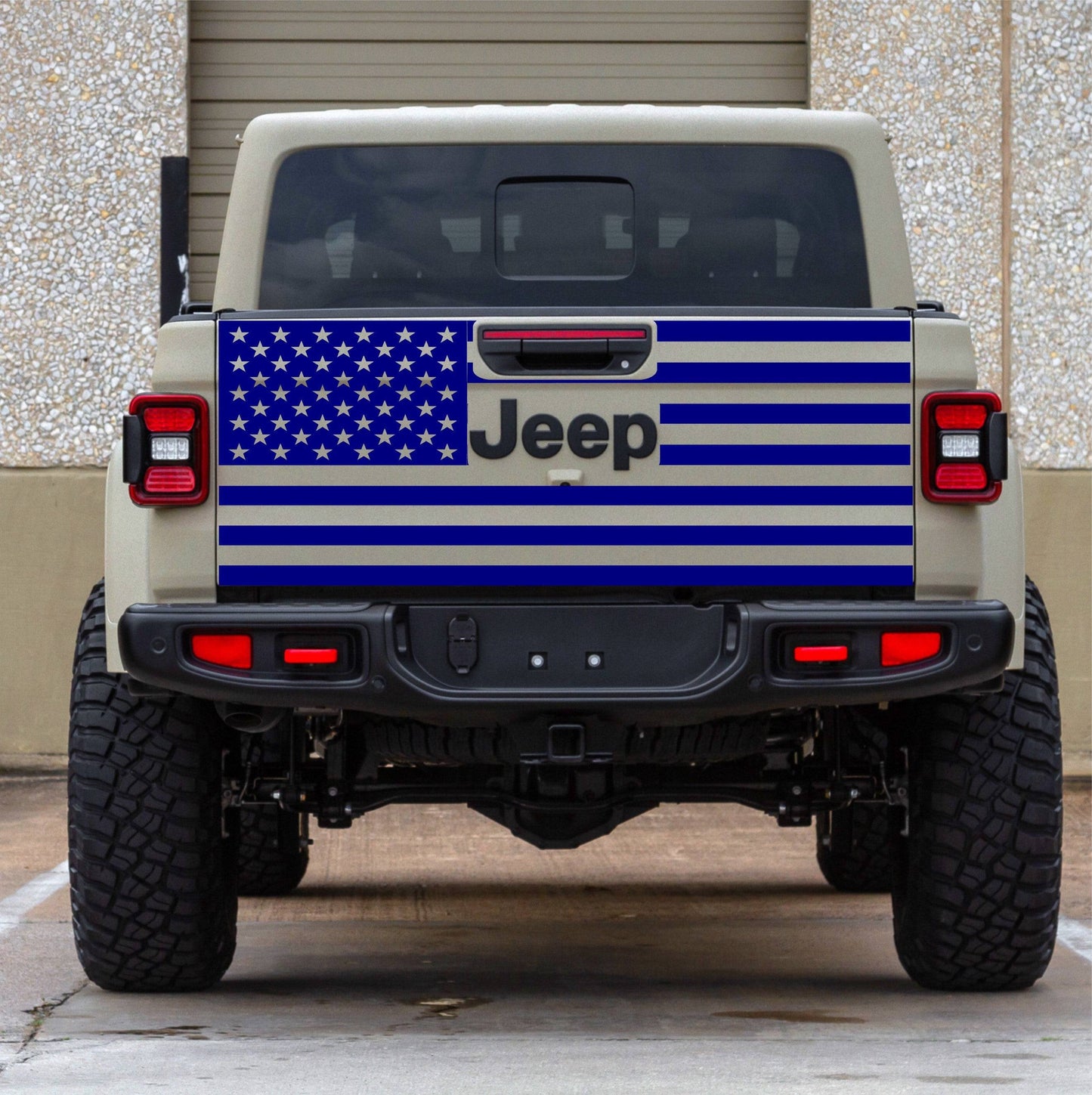 Distressed American Flag Vinyl Decal for Jeep Gladiator Tailgate