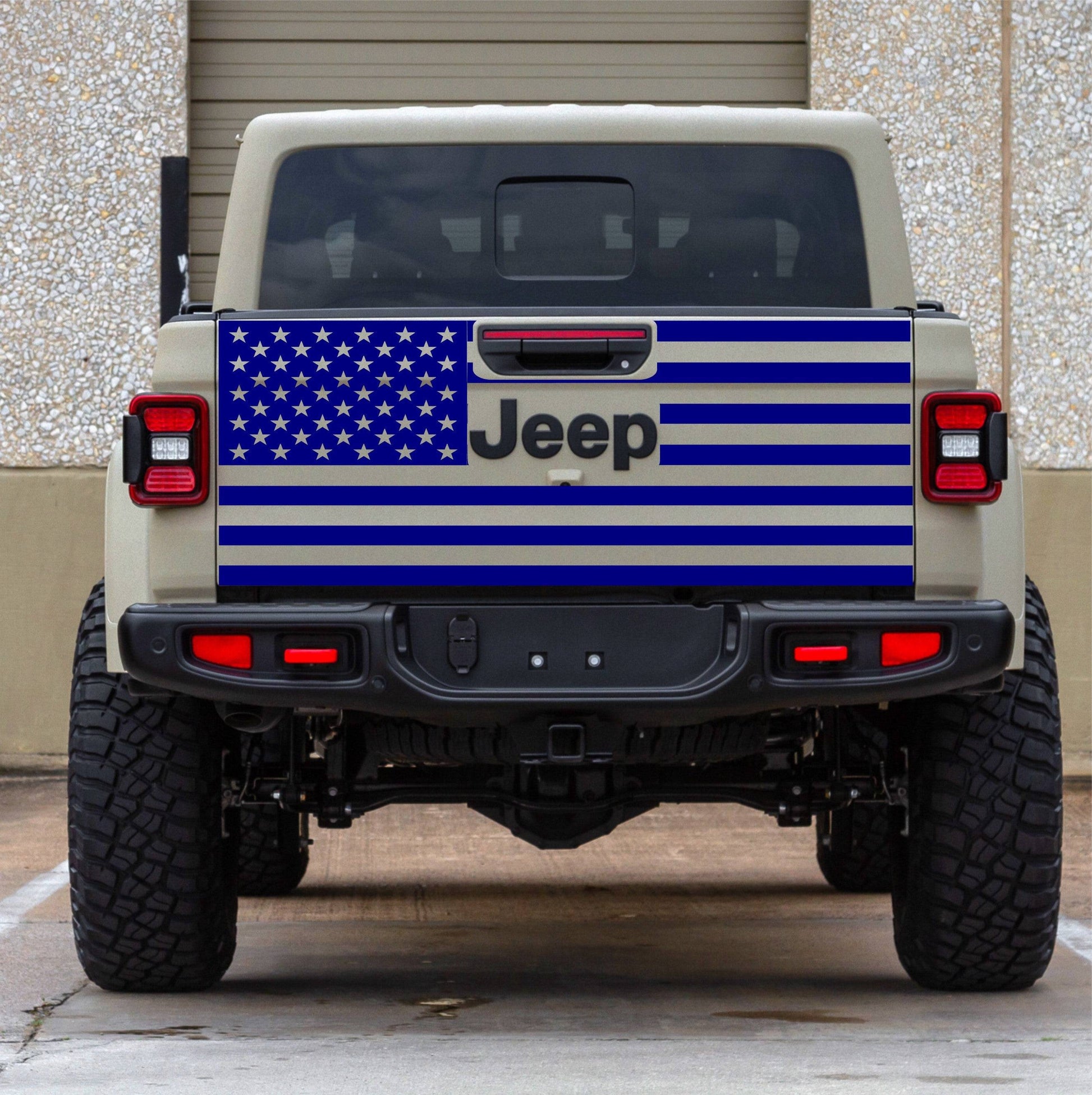 Distressed American Flag Vinyl Decal for Jeep Gladiator Tailgate