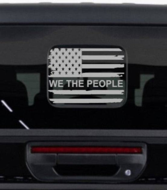"We The People" American Flag Decal Sticker for Jeep Gladiator Small Back Rear Window