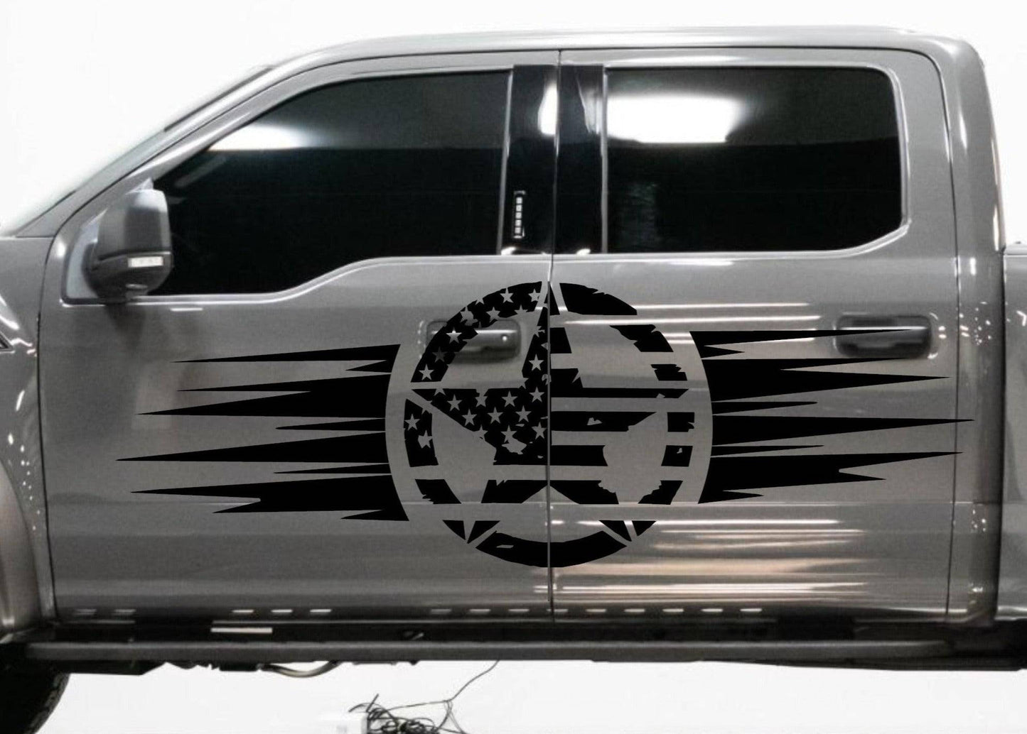 american flag military star decals  car stickers for any truck. patriotic vinyl decals. truck doors decals.