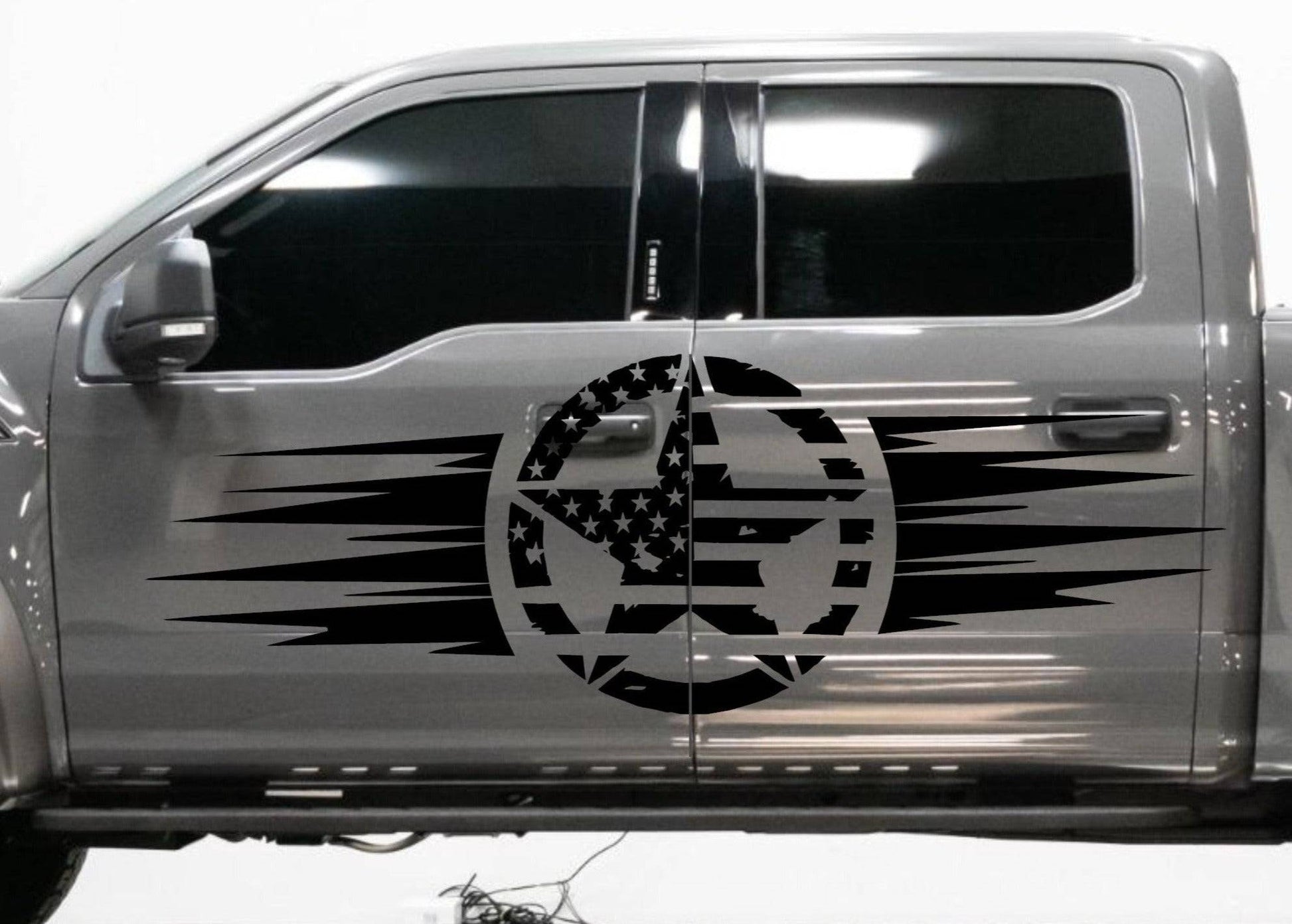 american flag military star decals  car stickers for any truck. patriotic vinyl decals. truck doors decals.