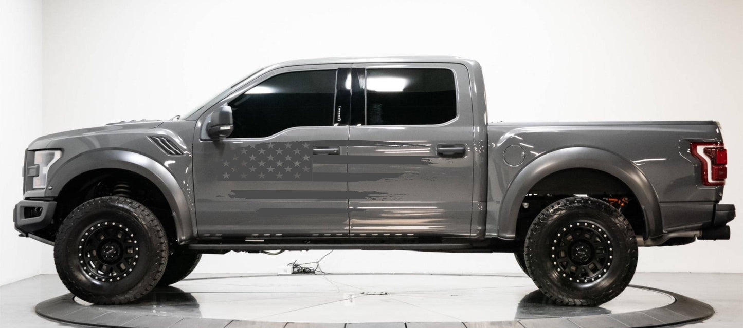 american flag truck decals Ford truck Silverado Tacoma F150 F250 Raptor Ram Truck
