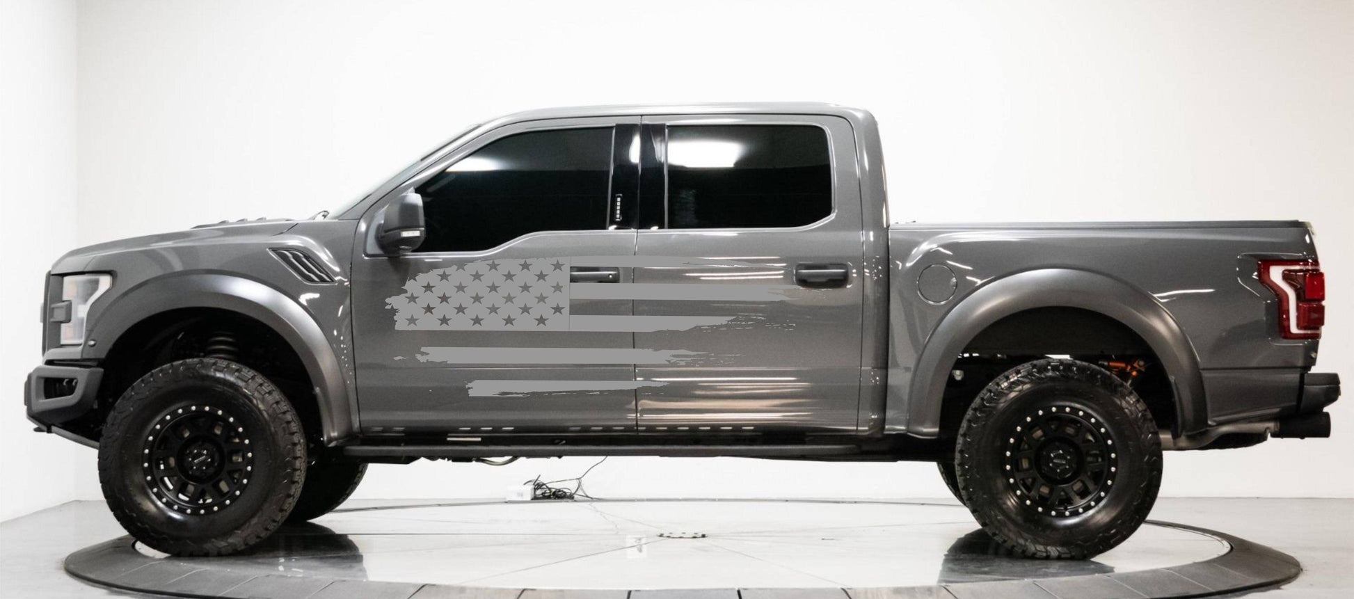 american flag truck decals Ford truck Silverado Tacoma F150 F250 Raptor Ram Truck