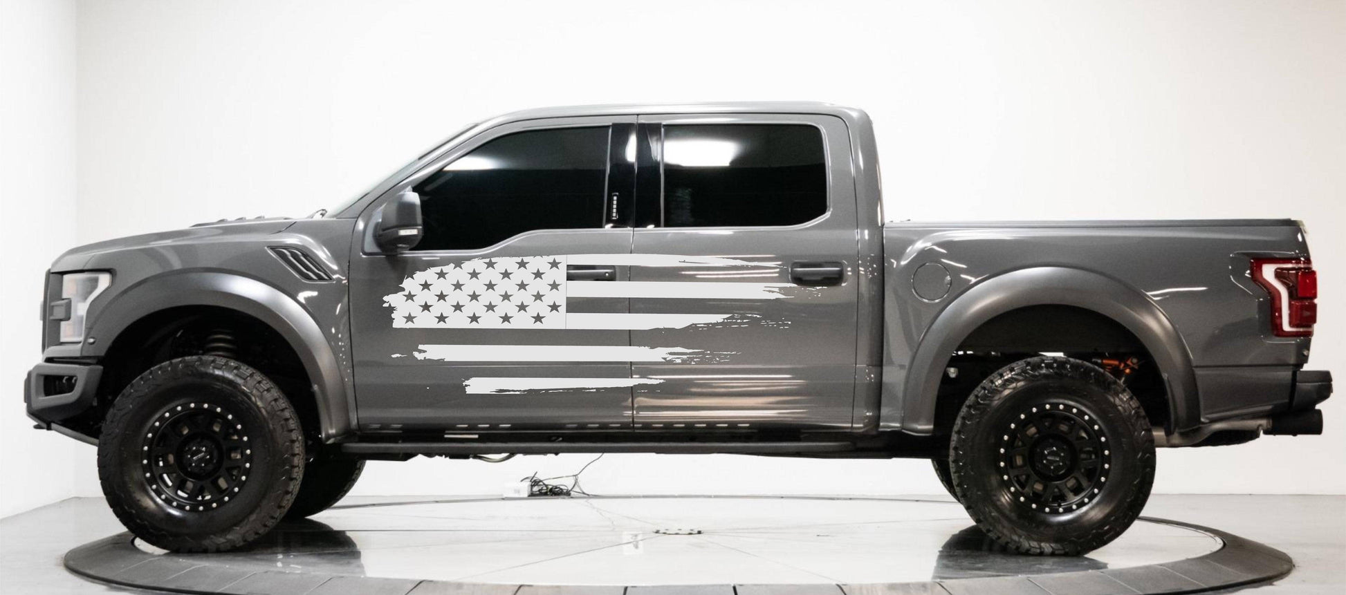 american flag truck decals Ford truck Silverado Tacoma F150 F250 Raptor Ram Truck