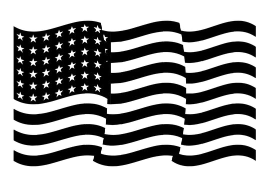 Set of American Flag Waving Decal Patriotic Car Stickers