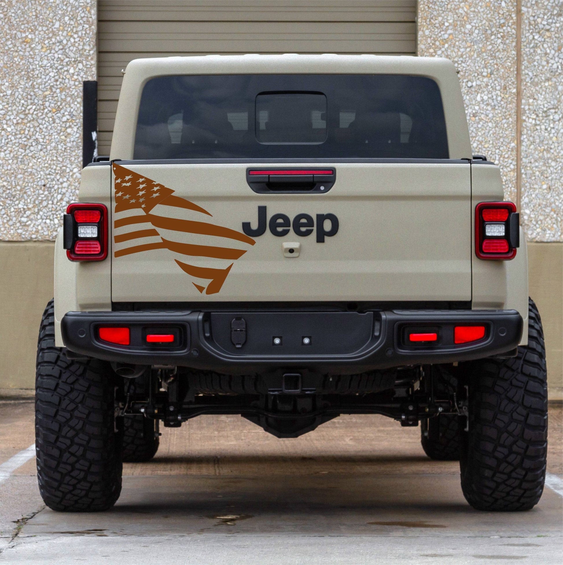 American Flag (Waving) Decal for Jeep Gladiator/Trucks Tailgate