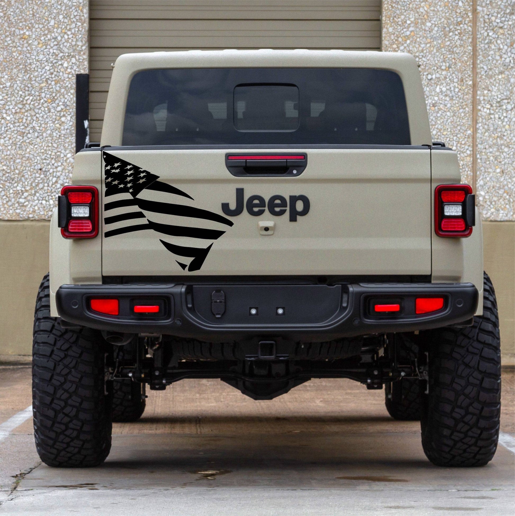 American Flag (Waving) Decal for Jeep Gladiator/Trucks Tailgate