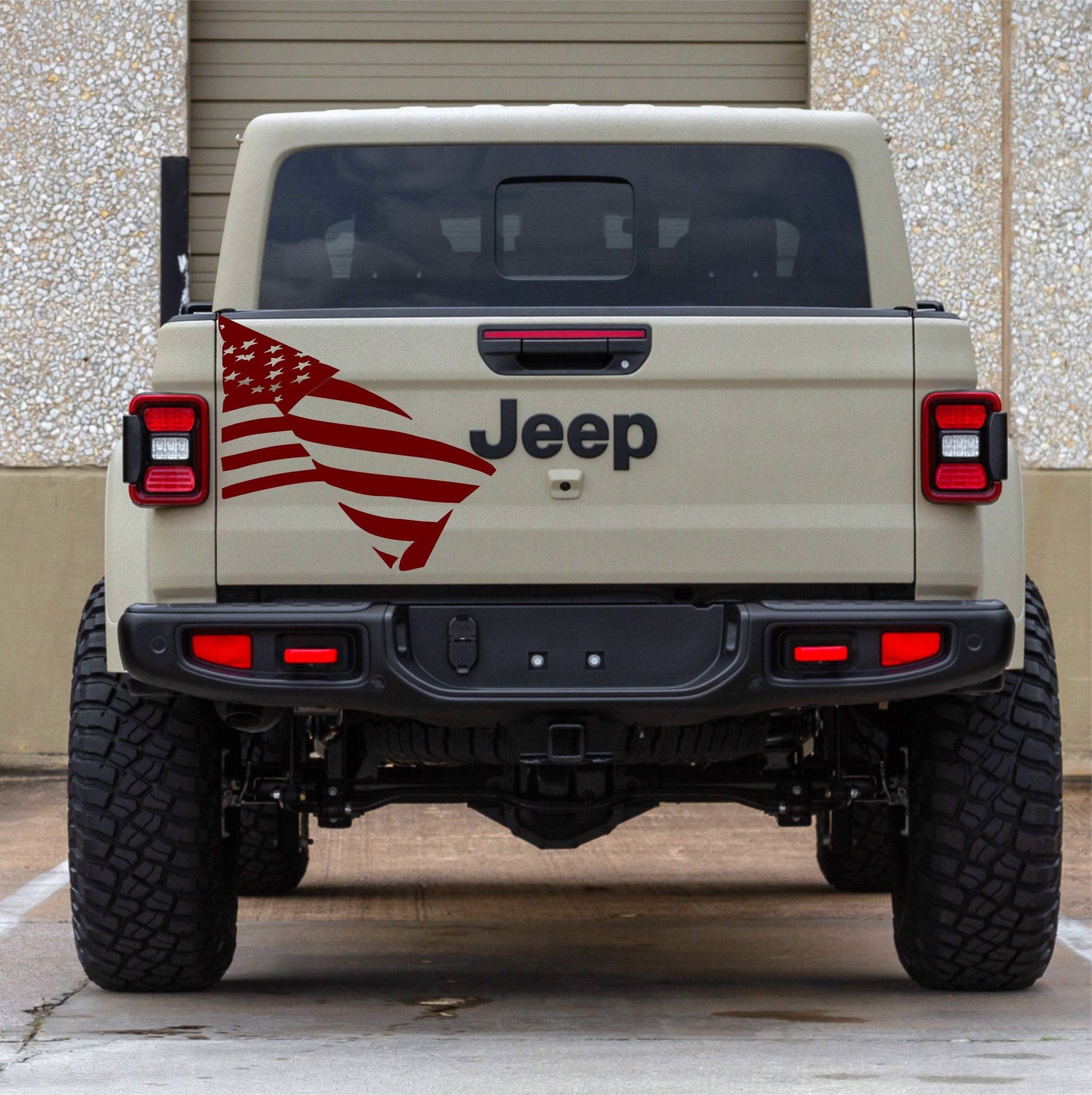 American Flag (Waving) Decal for Jeep Gladiator/Trucks Tailgate