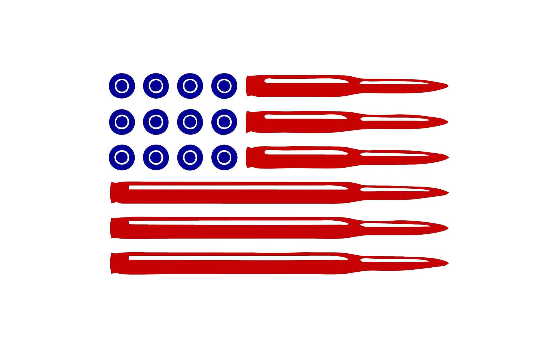Bullet Ammo USA American Flag 2nd Amendment Vinyl Decal For Jeep, Trucks, Cars, etc...