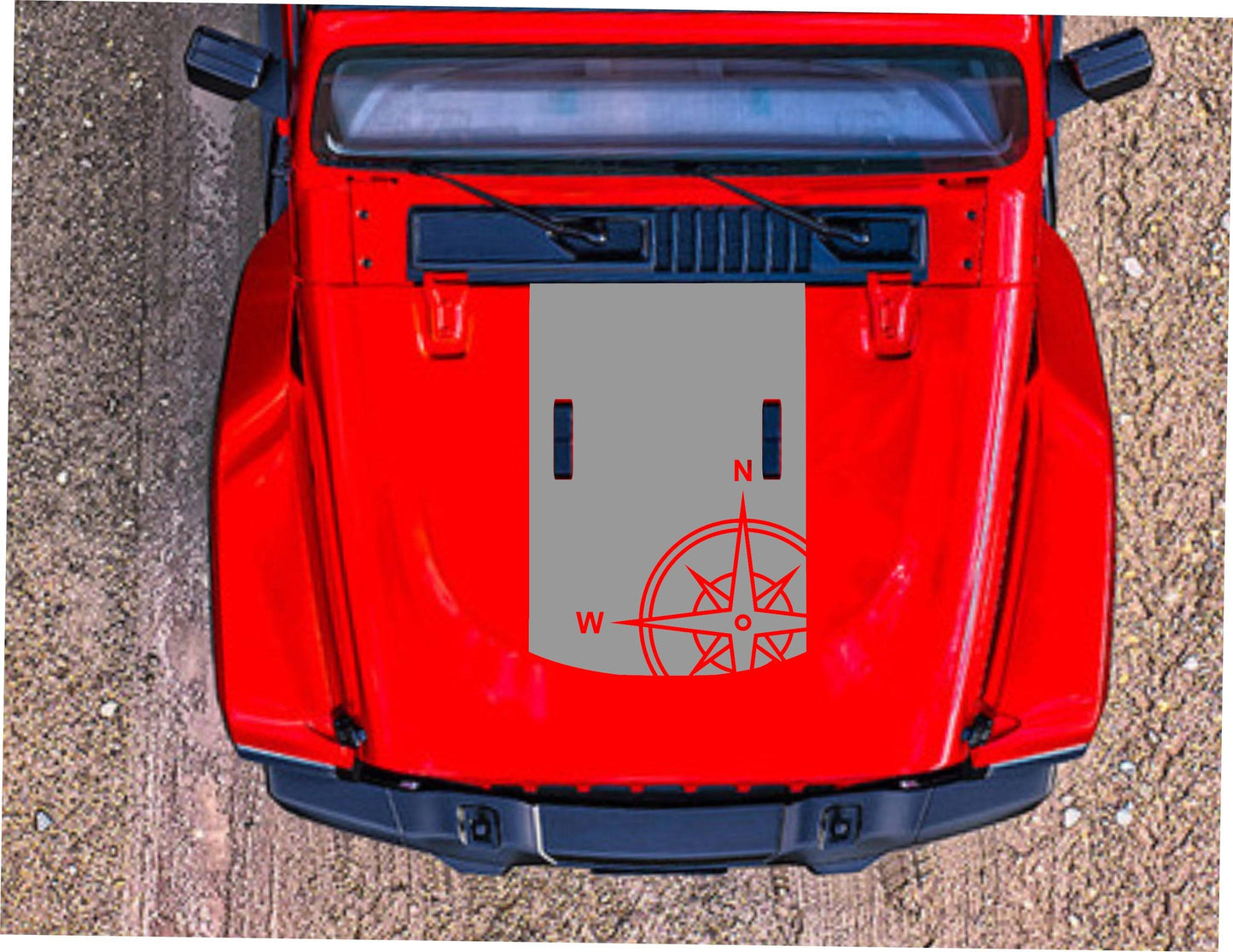 Compass Navigation Decal Fits Jeep Wrangler JK, JL, Gladiator