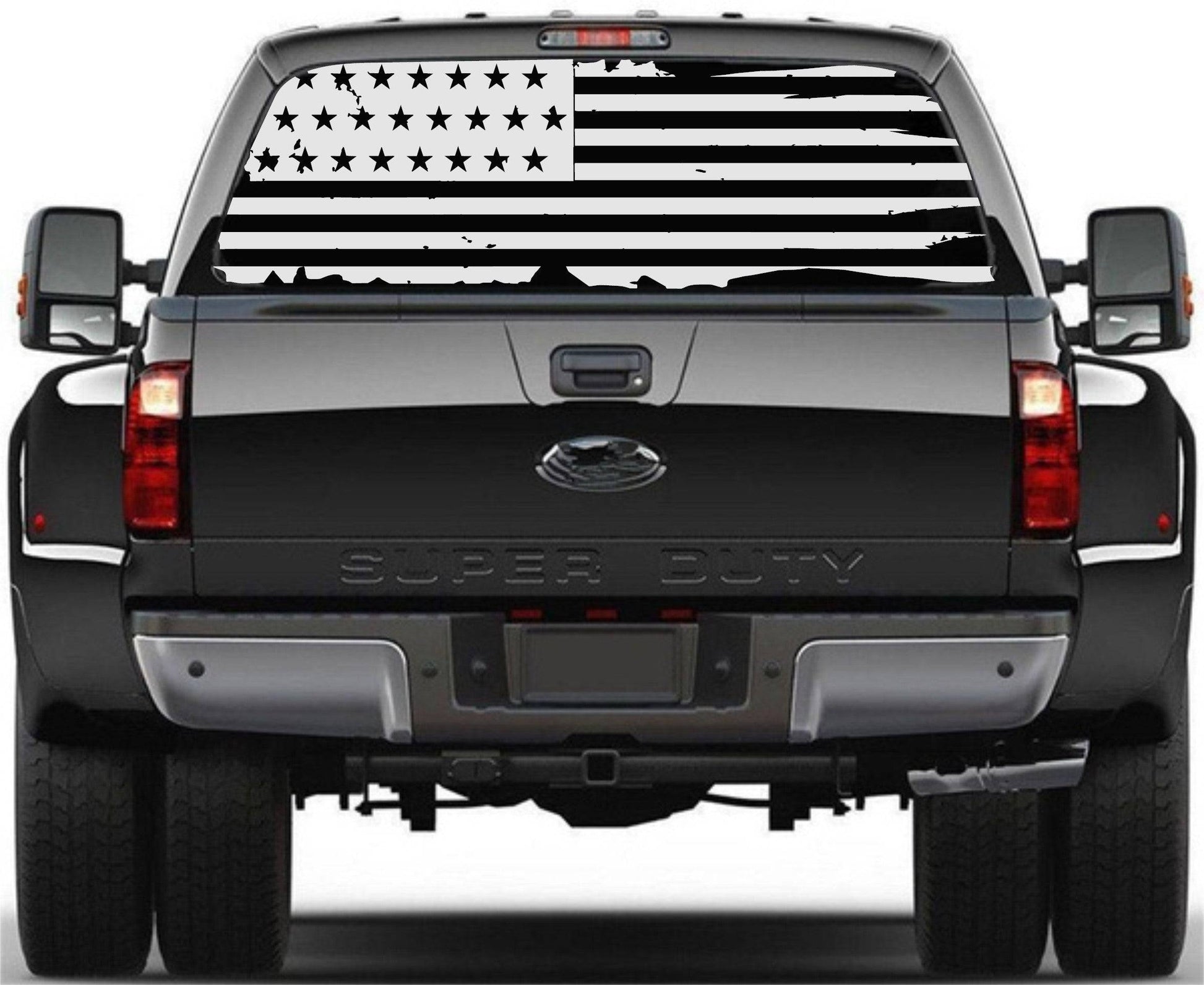 Distressed American Flag Decal Stickers Patriotic Vinyl Decal for Any Trucks, SUV's Rear Window