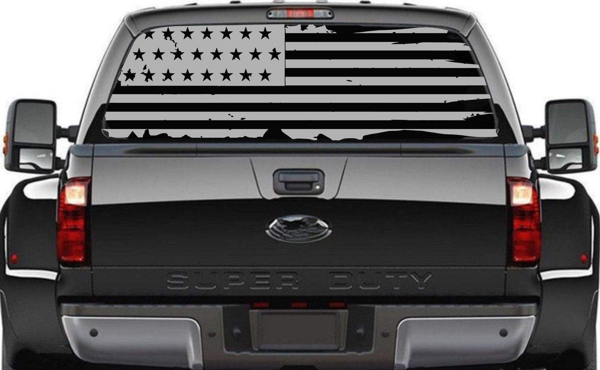 Distressed American Flag Decal Stickers Patriotic Vinyl Decal for Any Trucks, SUV's Rear Window