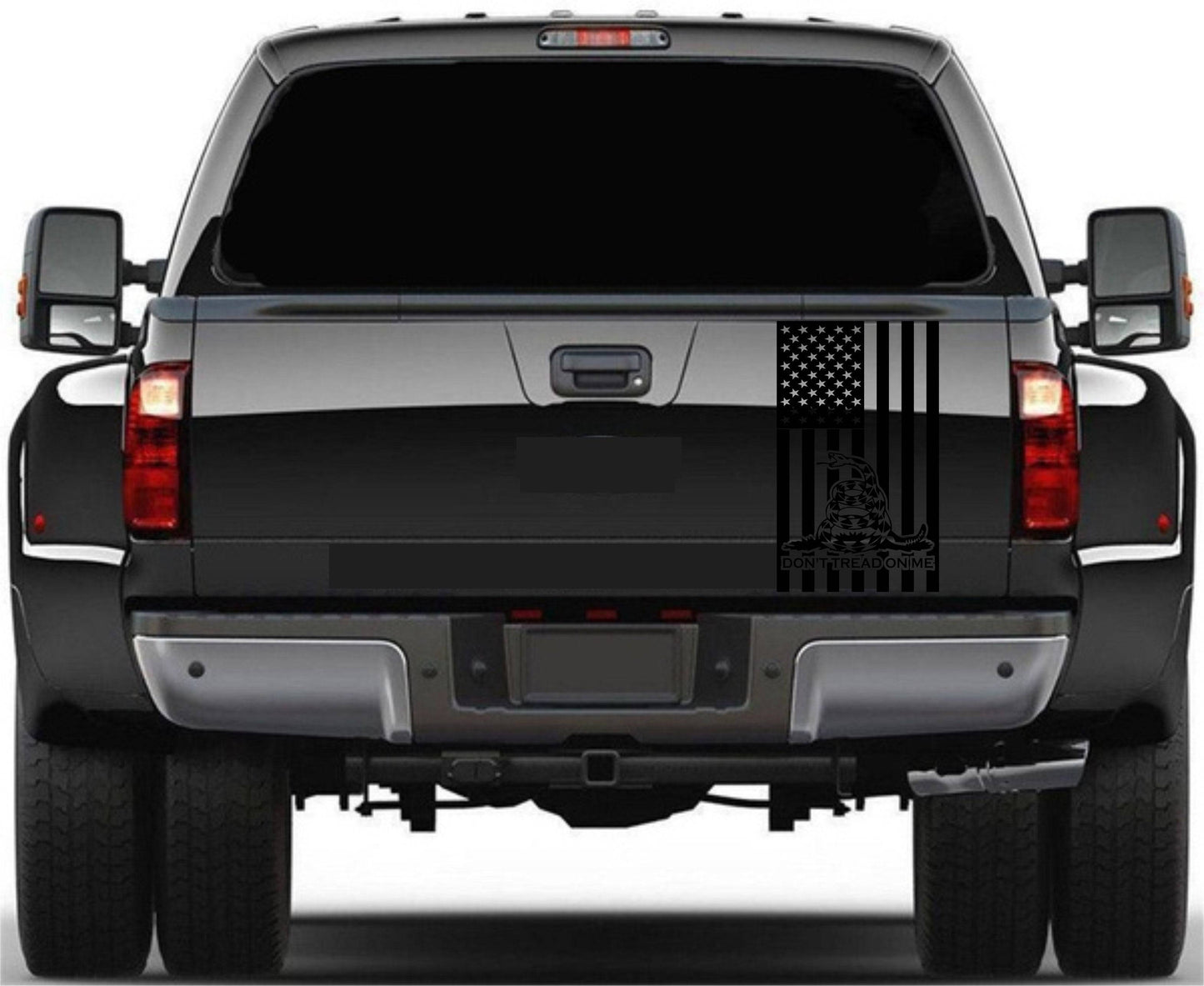 American Flag "Don't Tread On Me" Decal Fits Any Truck's Tailgate. Sizes Available