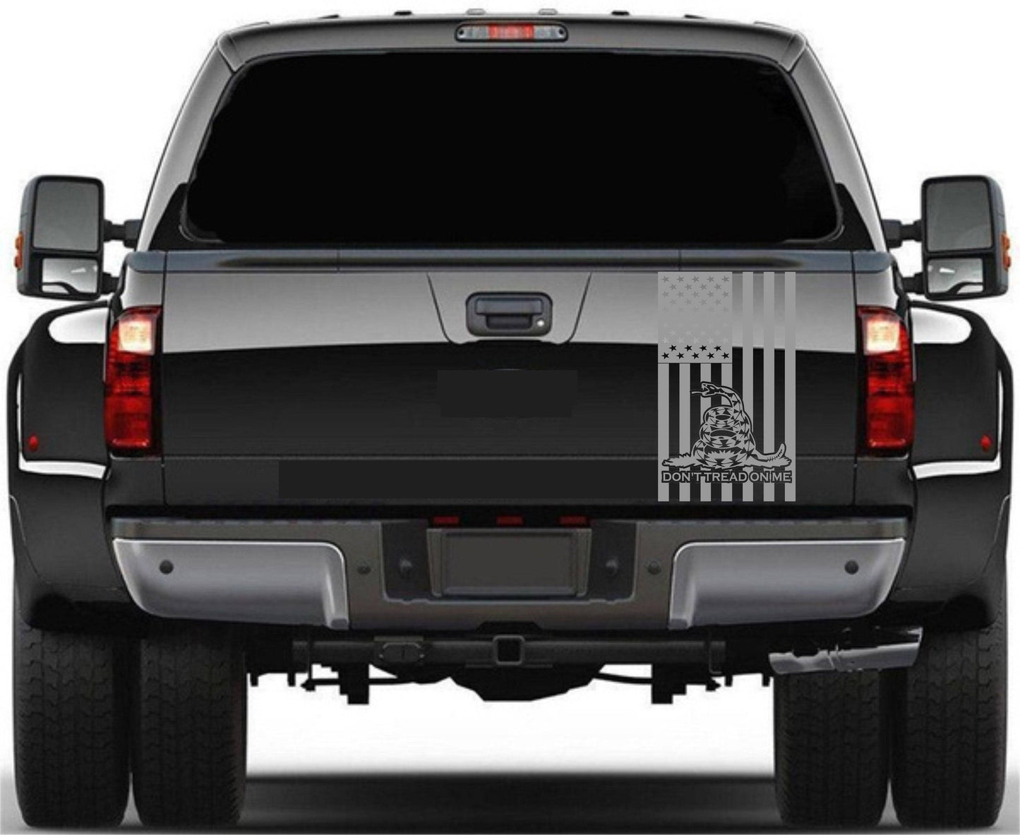 American Flag "Don't Tread On Me" Decal Fits Any Truck's Tailgate. Sizes Available