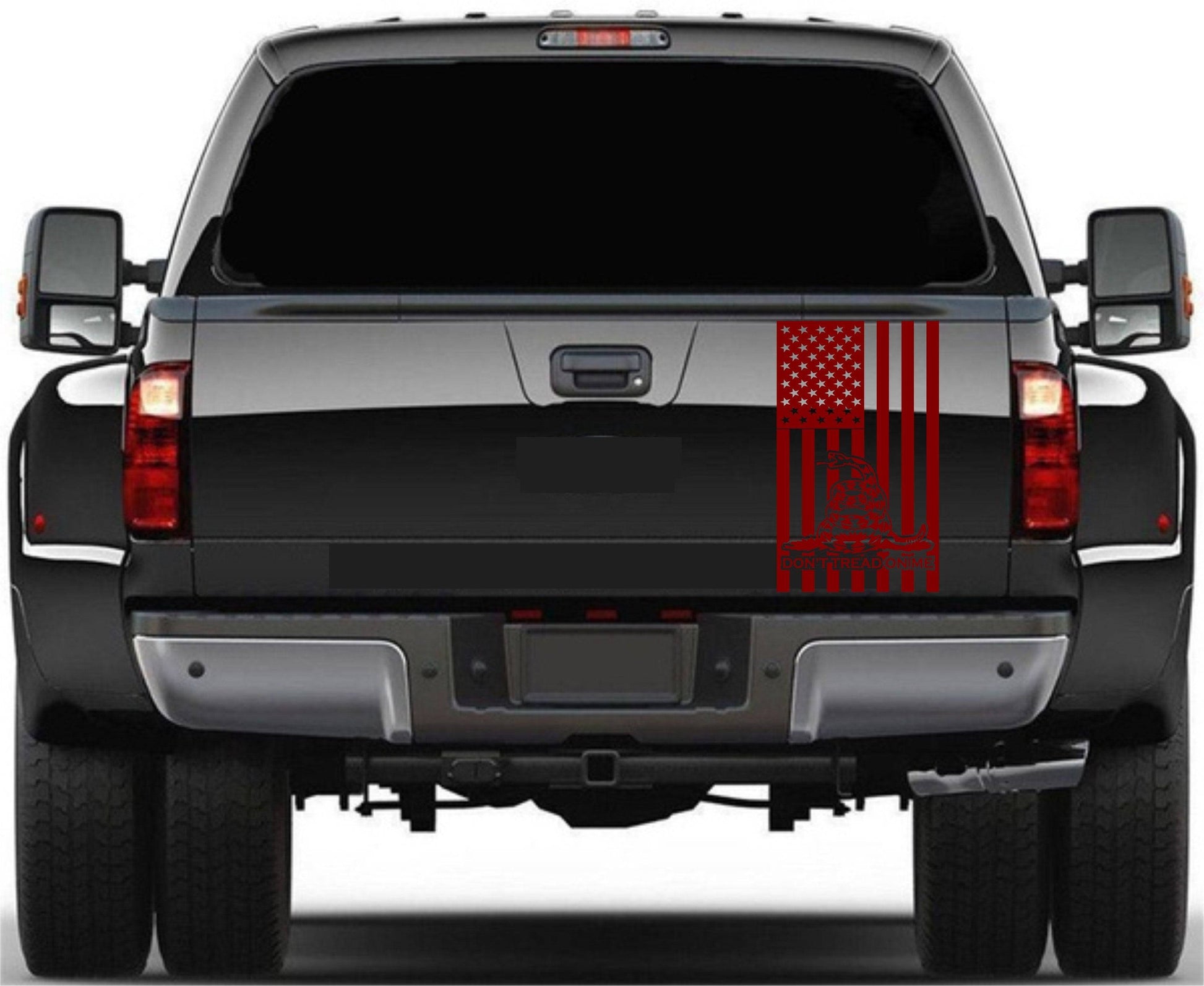 American Flag "Don't Tread On Me" Decal Fits Any Truck's Tailgate. Sizes Available