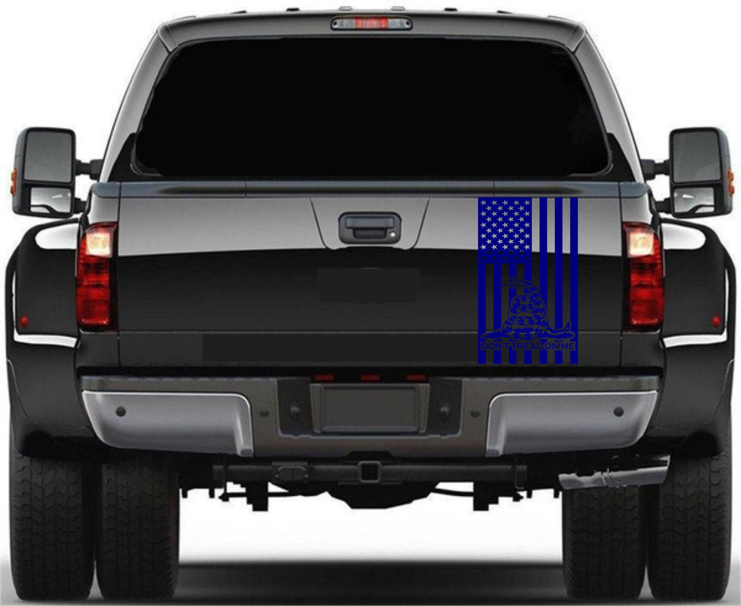 American Flag "Don't Tread On Me" Decal Fits Any Truck's Tailgate. Sizes Available