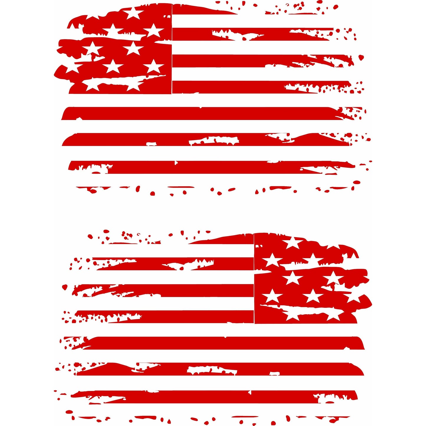 SET OF AMERICAN FLAG VINYL DECALS FOR JEEP WRANGLER JL 4-DOOR REAR SIDE WINDOWS