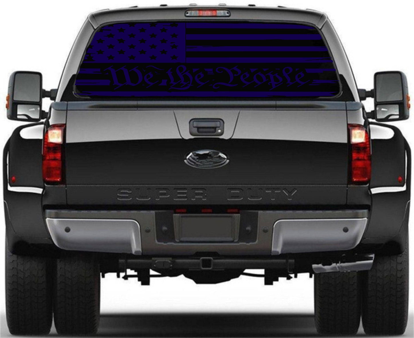 "We The People" Distressed American Flag Decal Stickers Patriotic Vinyl Decal for Any Trucks, SUV's Rear Window